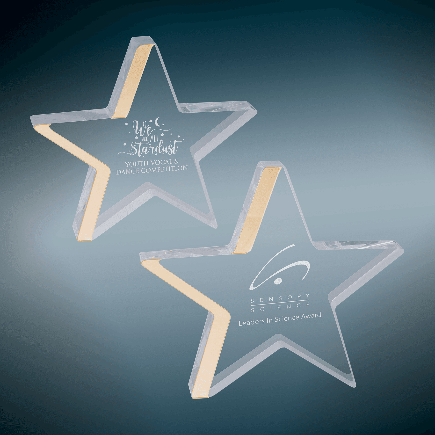 Star Acrylic with Gold Edge Sample Set