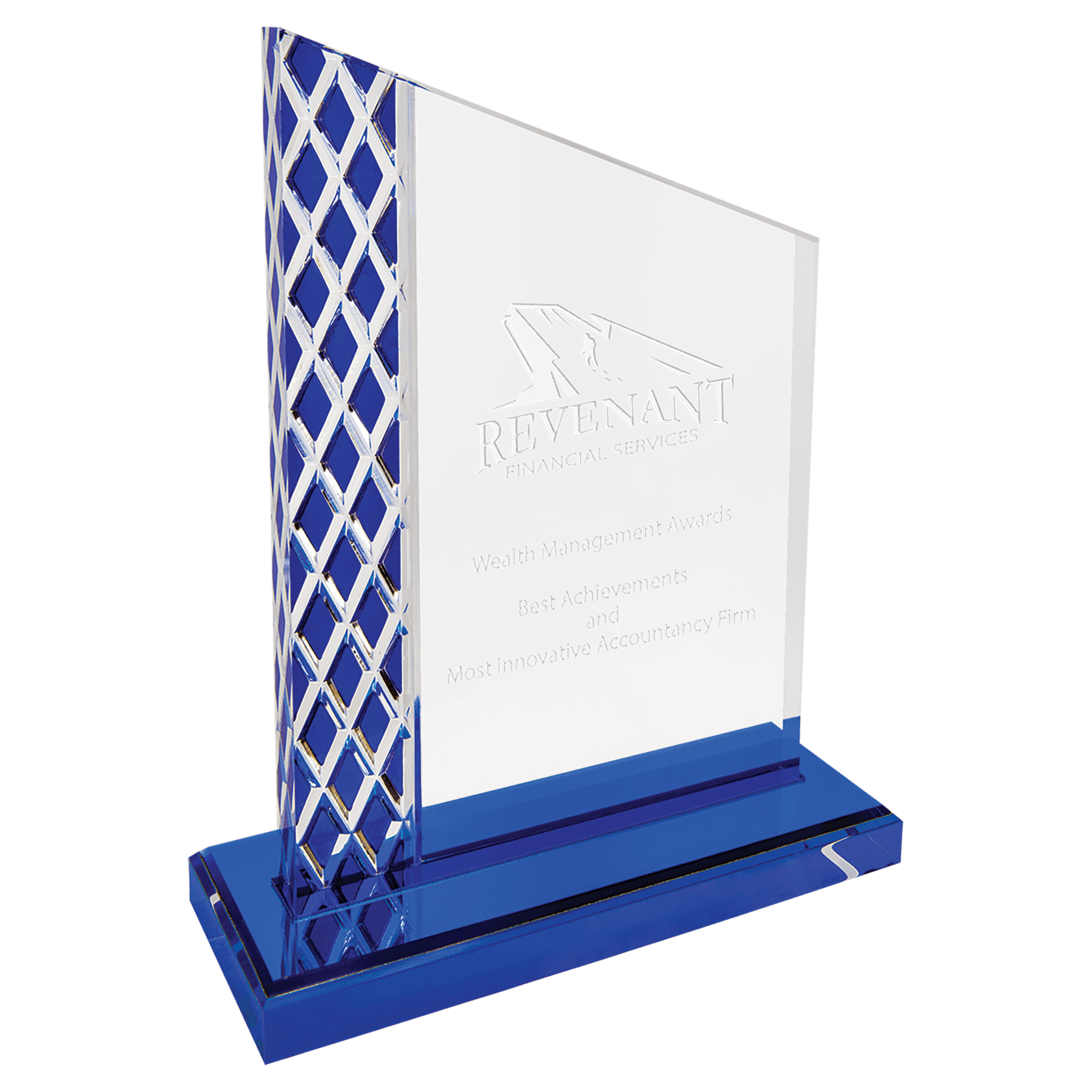 7" Blue Unite Diamond Ice Acrylic