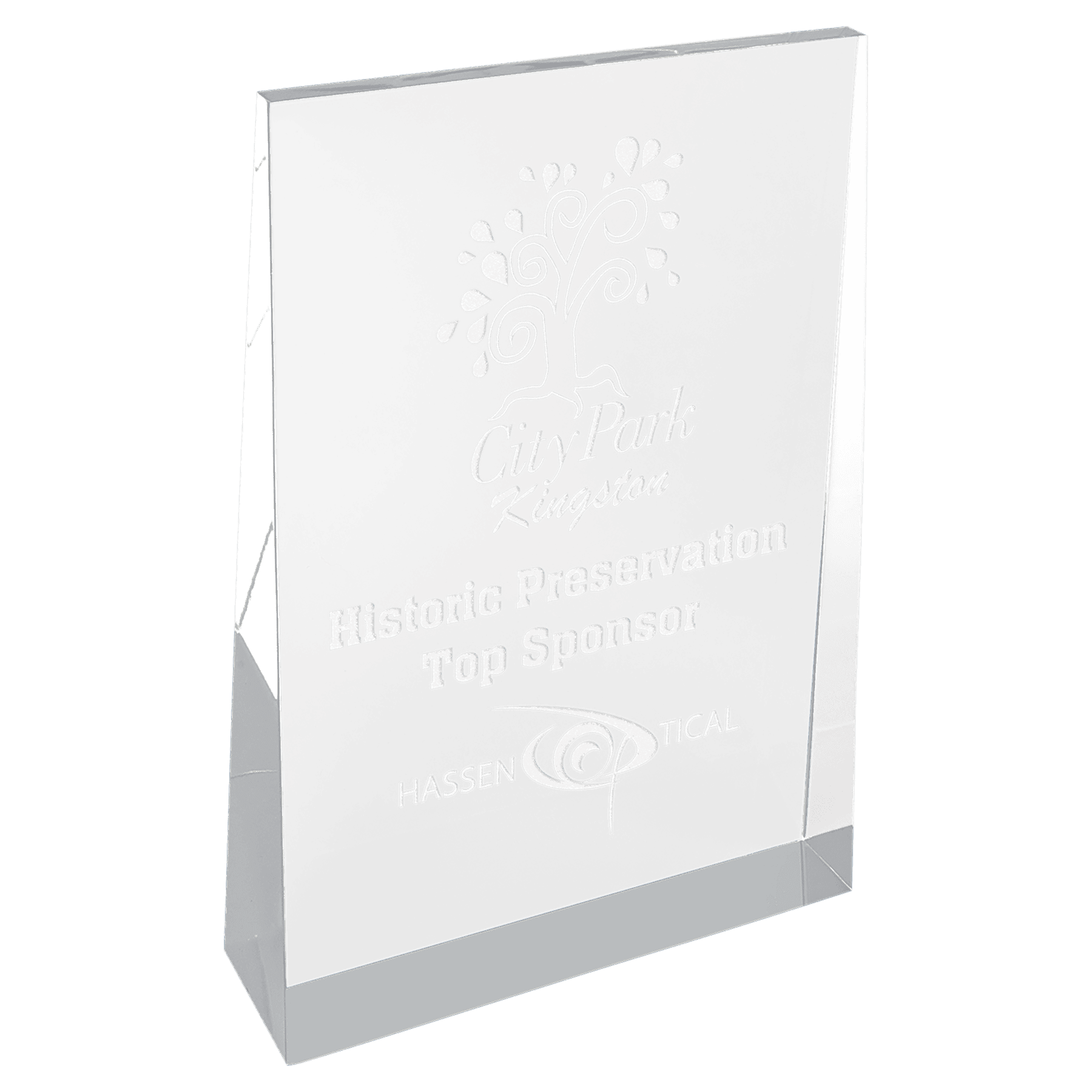 4" x 6" Silver Acrylic Wedge