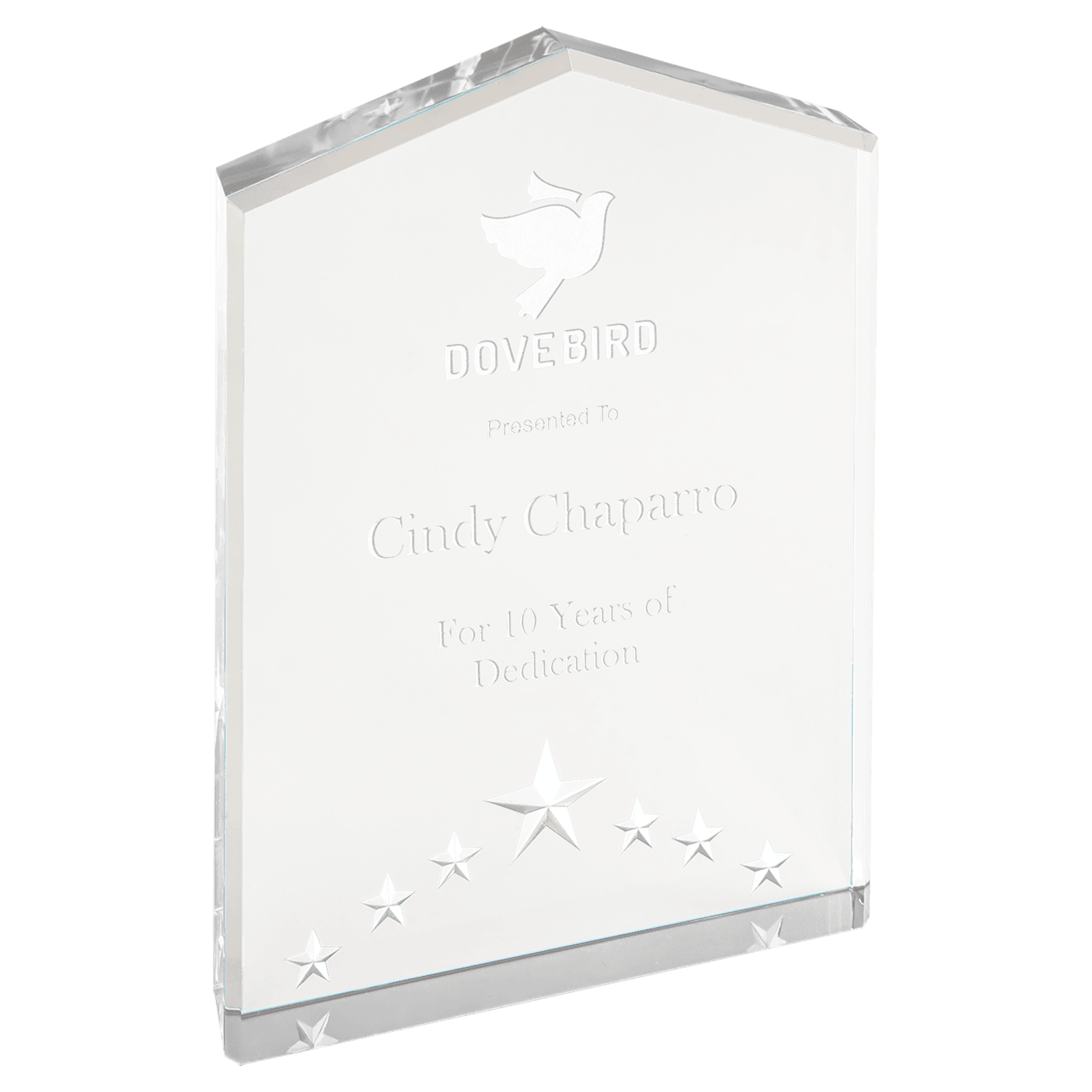 7" Silver Star Point Acrylic