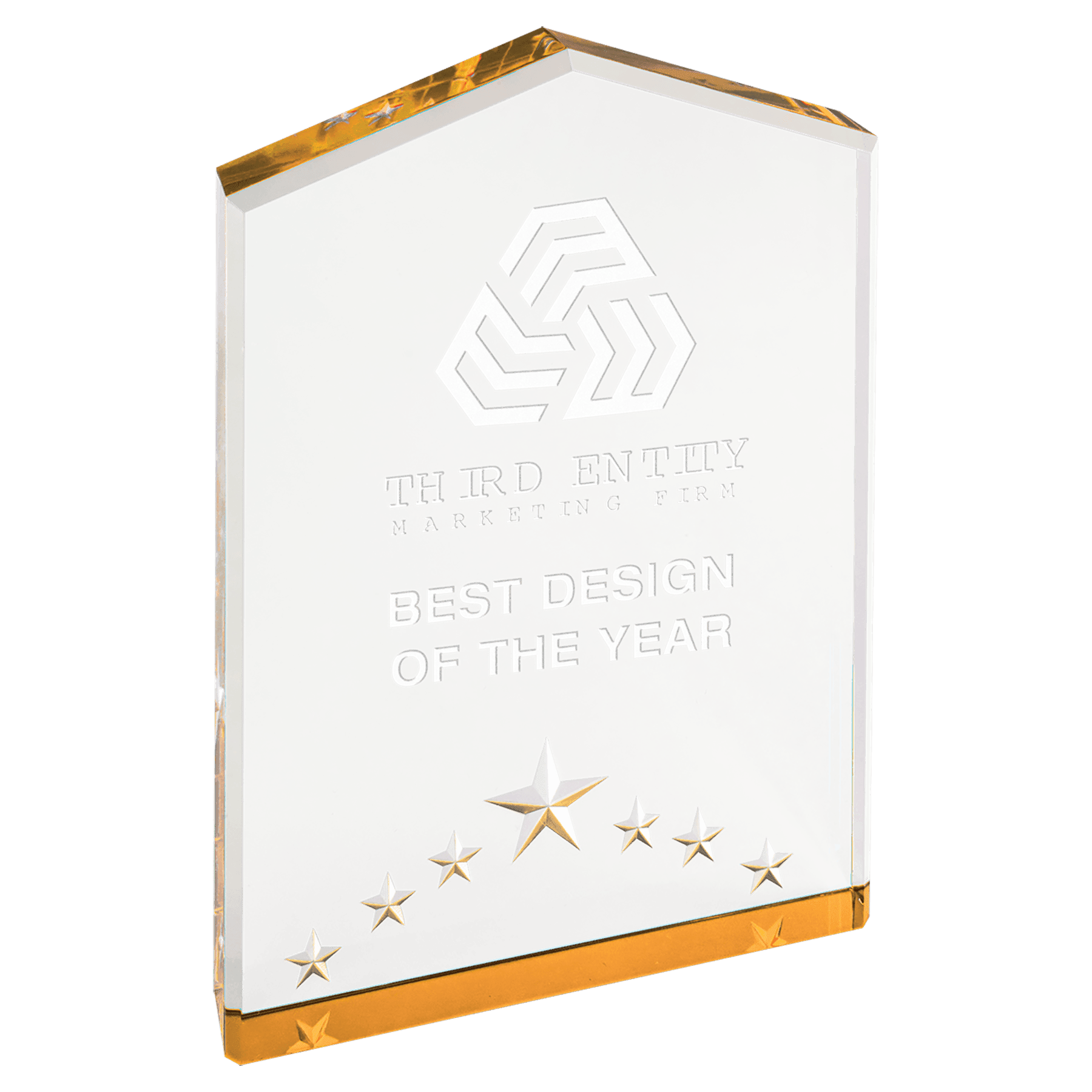 7" Gold Star Point Acrylic