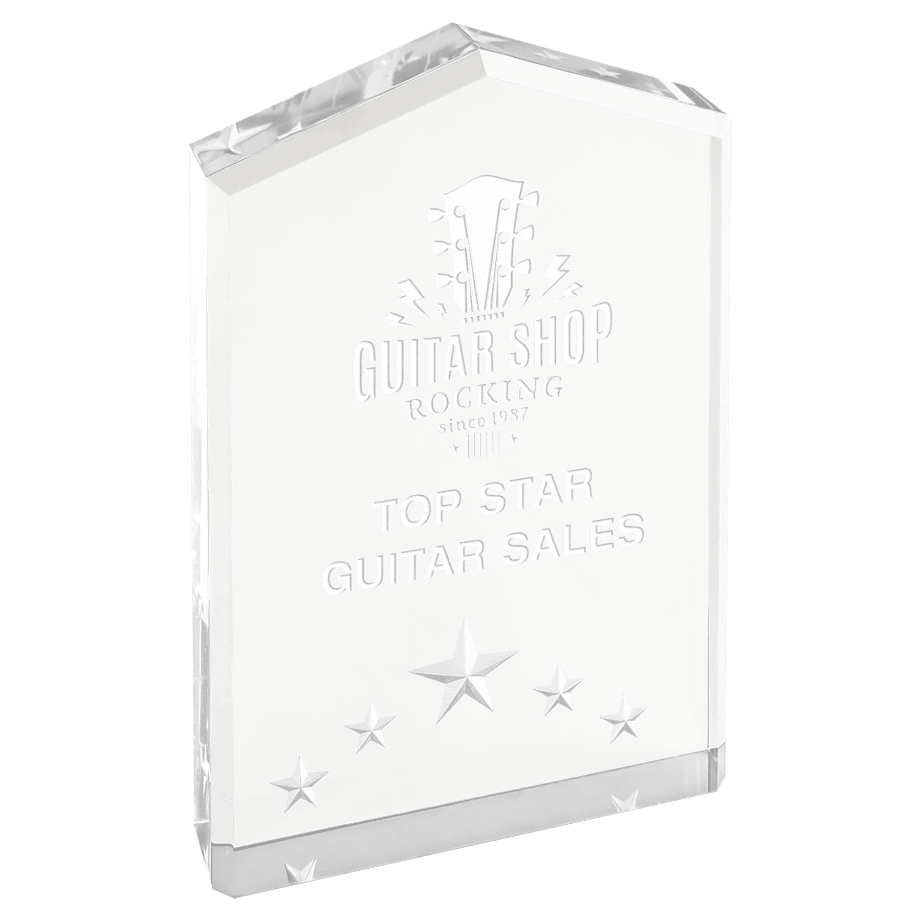 6" Silver Star Point Acrylic