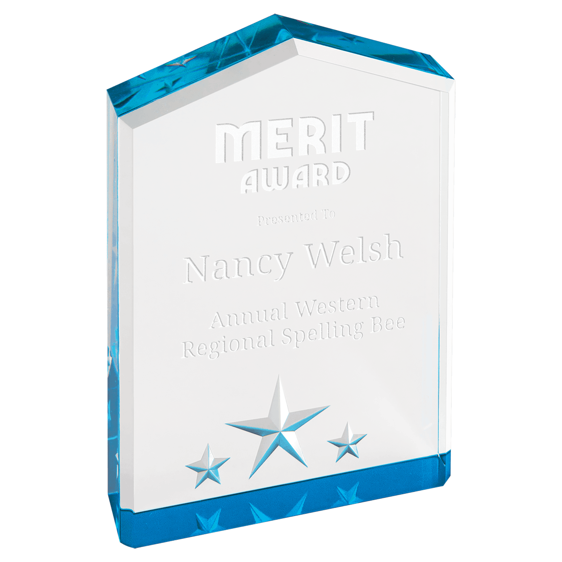 5" Blue Star Point Acrylic