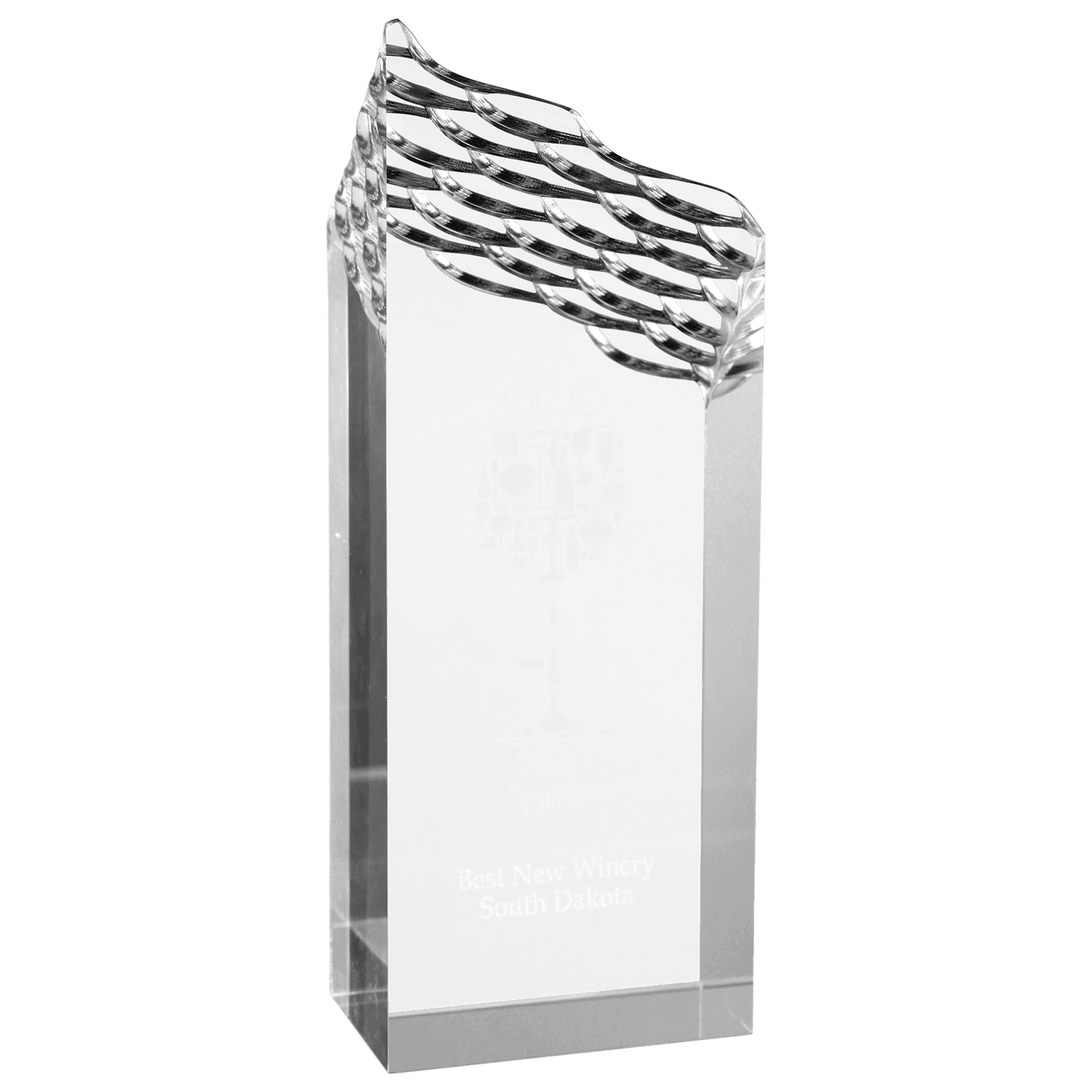 3" x 8" Silver Riptide Acrylic