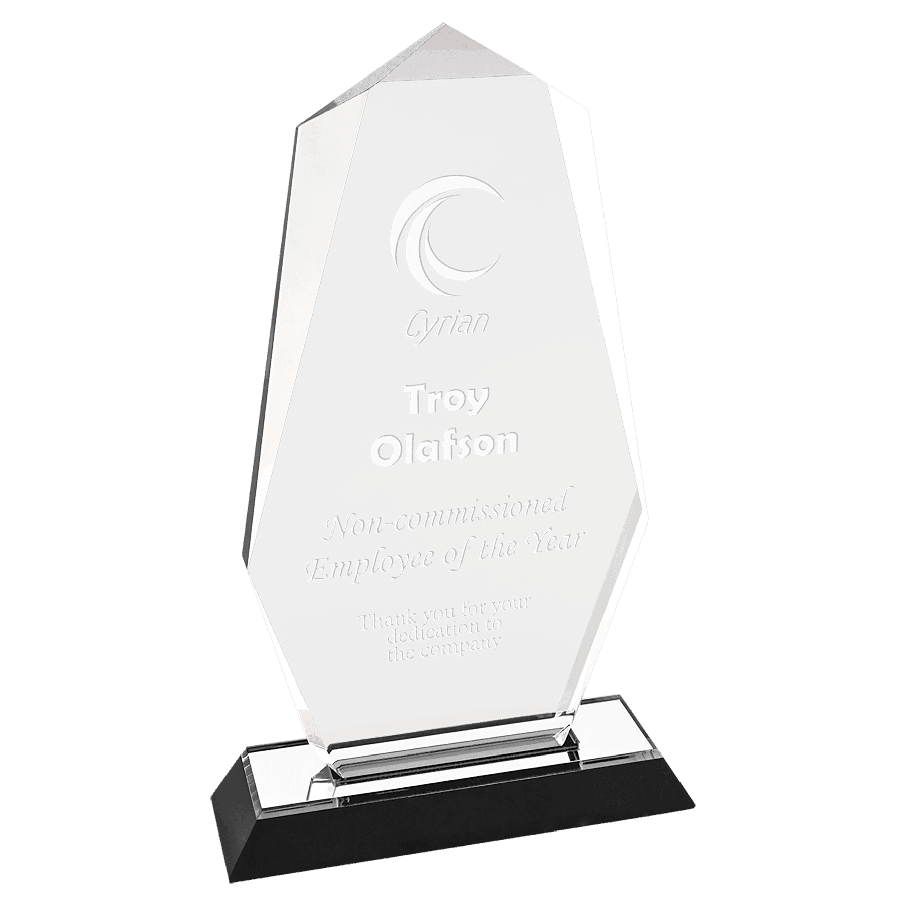 9" Silver Octagon Point Impress Acrylic