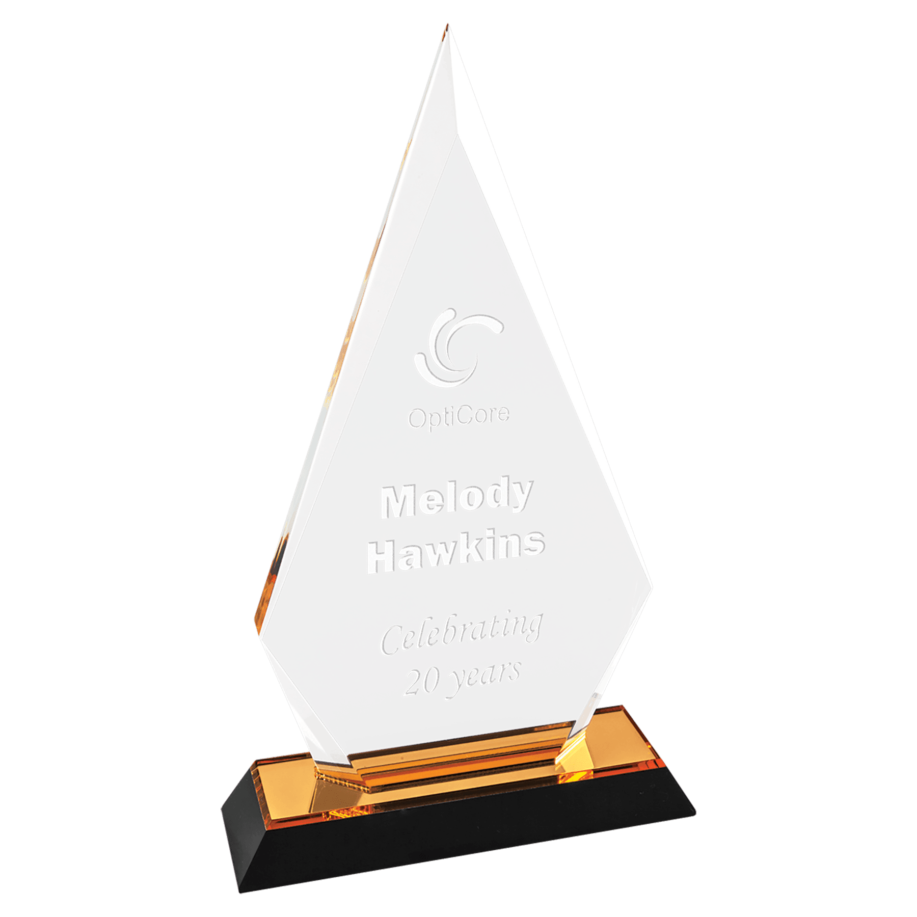 9" Gold Arrow Point Impress Acrylic