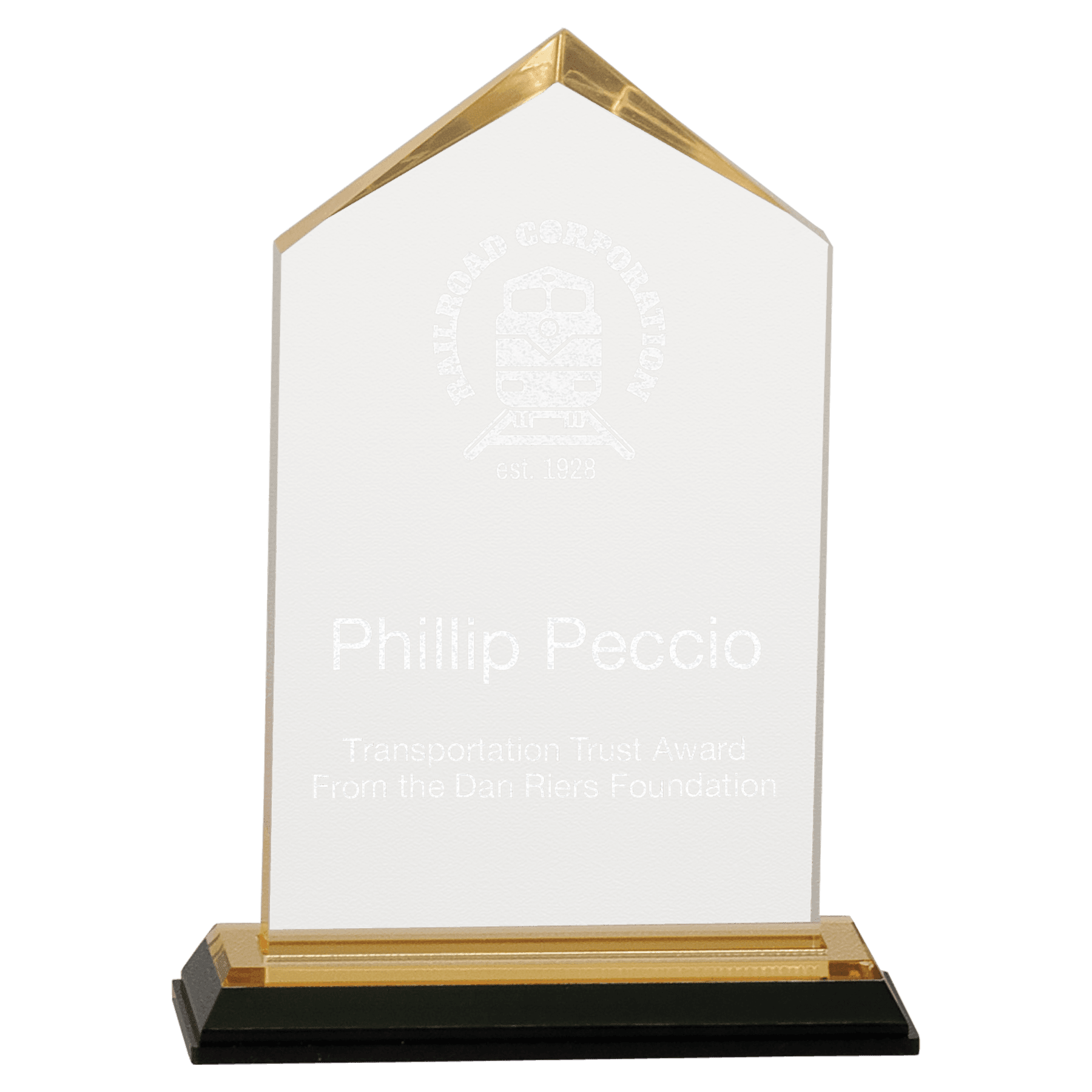 3 1/2" x 6 1/2" Gold Jewel Impress Acrylic