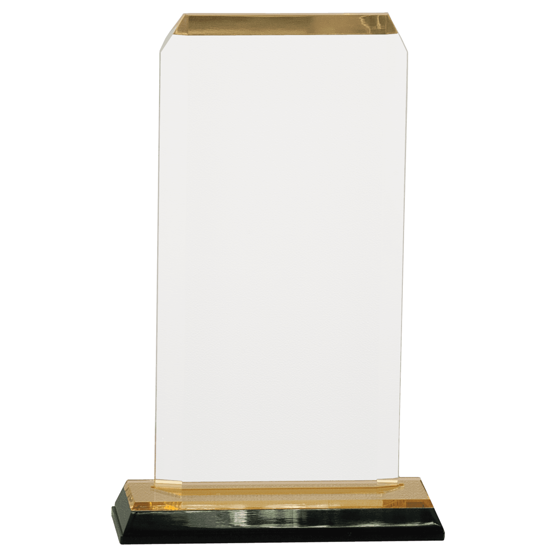 3 1/2" x 7 1/2" Gold Clipped Corner Impress Acrylic