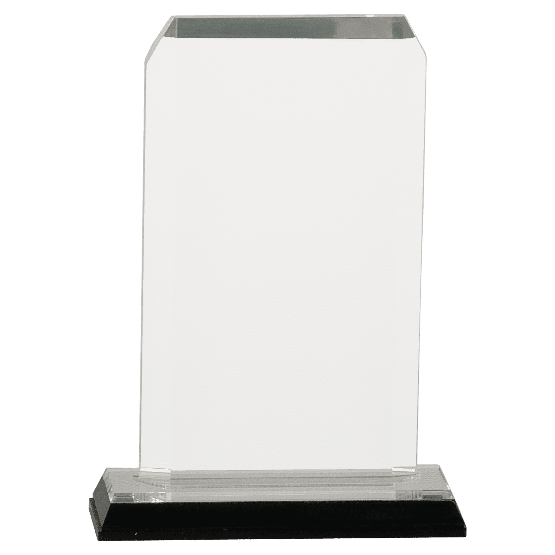 3 1/2" x 6 1/2" Silver Clipped Corner Impress Acrylic