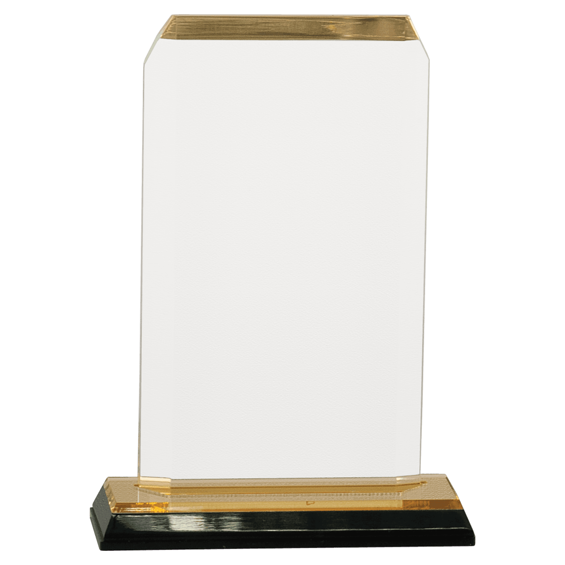 3 1/2" x 6 1/2" Gold Clipped Corner Impress Acrylic