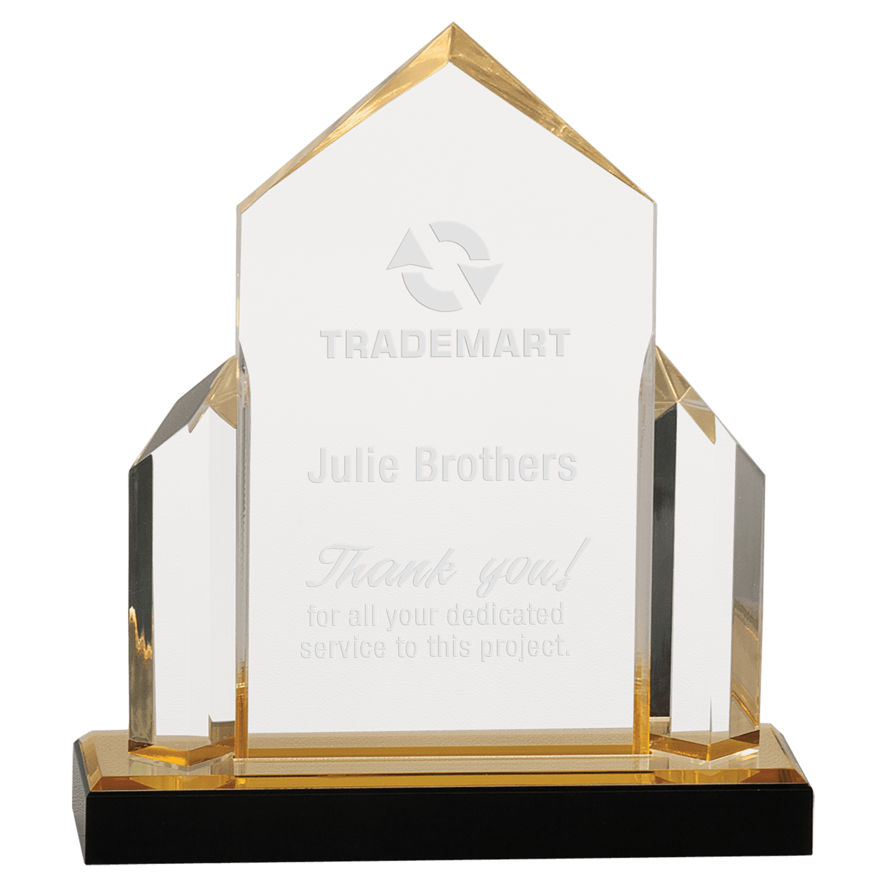 7" x 8" Gold Jewel Post Impress Acrylic