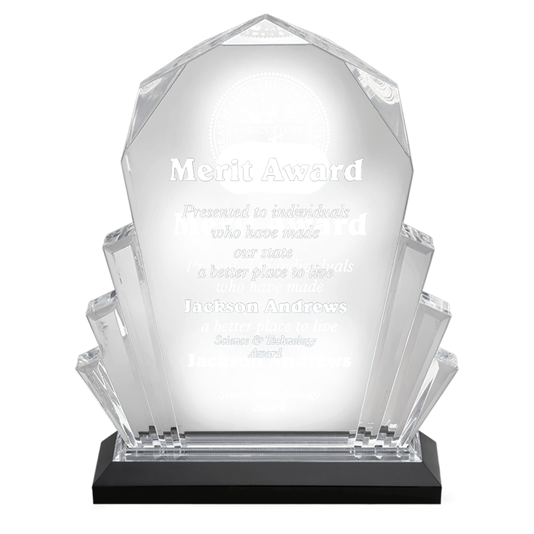 6" x 9" Silver Faceted Impress Acrylic