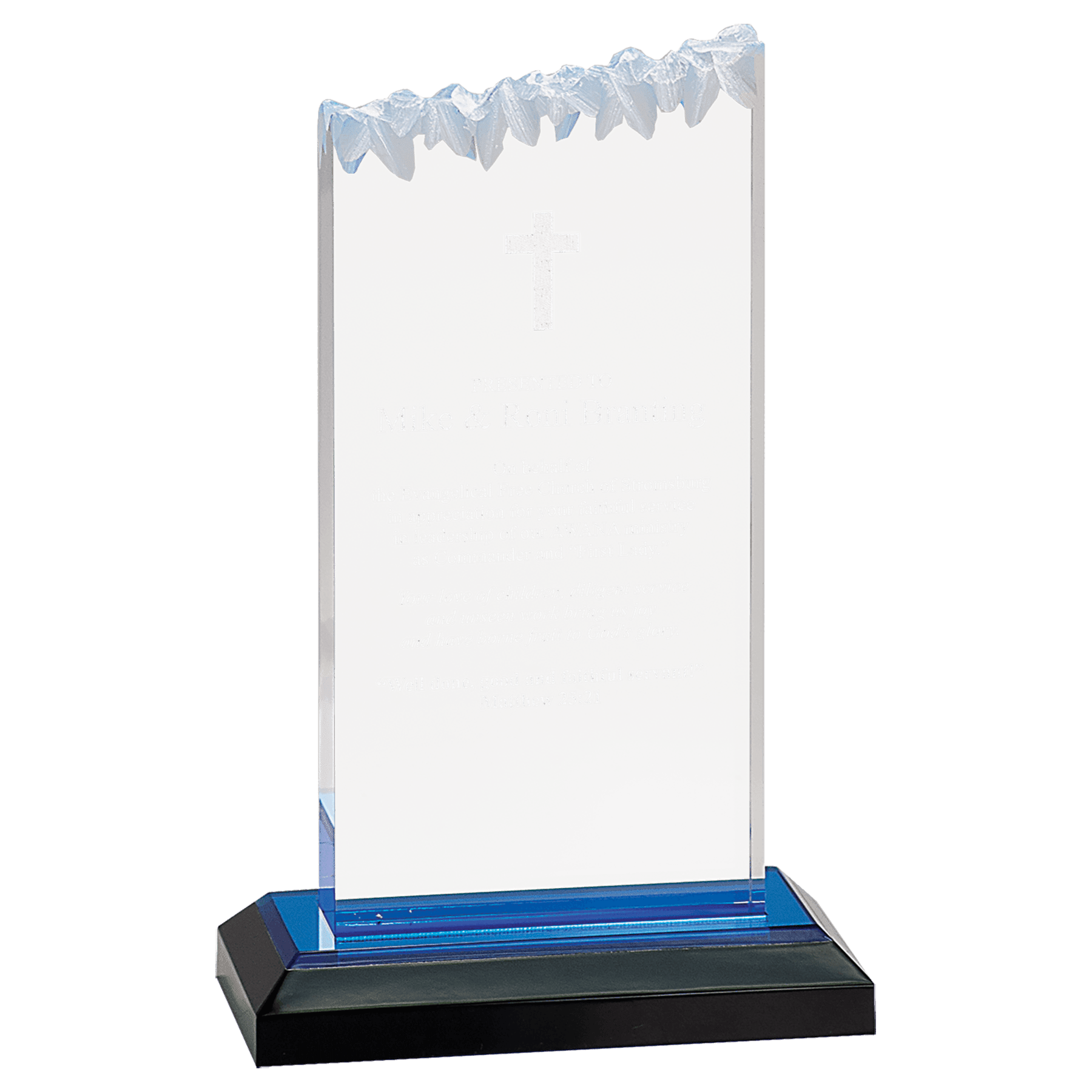 5" x 8" Blue Frosted Impress Acrylic