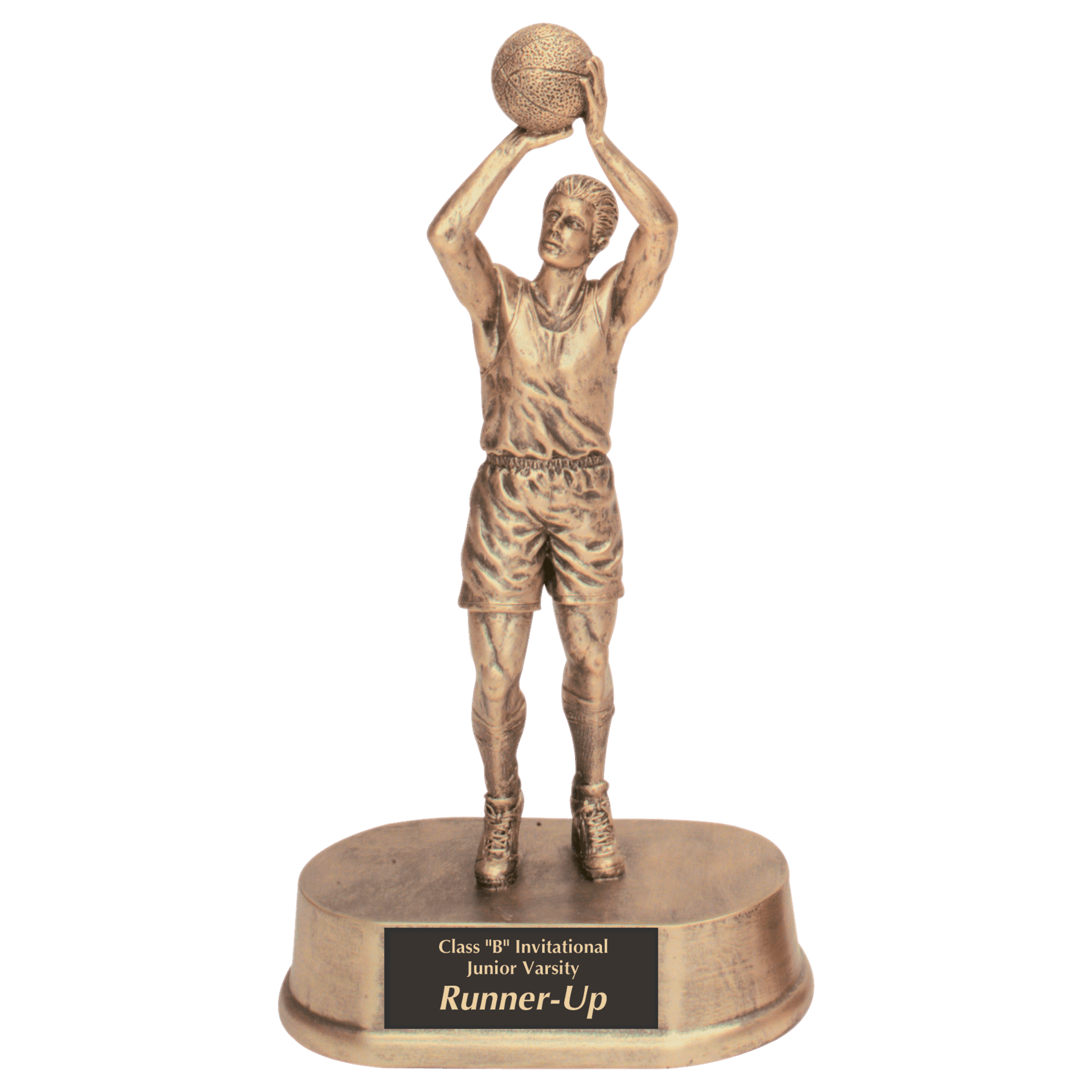 9 1/2" Antique Gold Male Basketball Resin