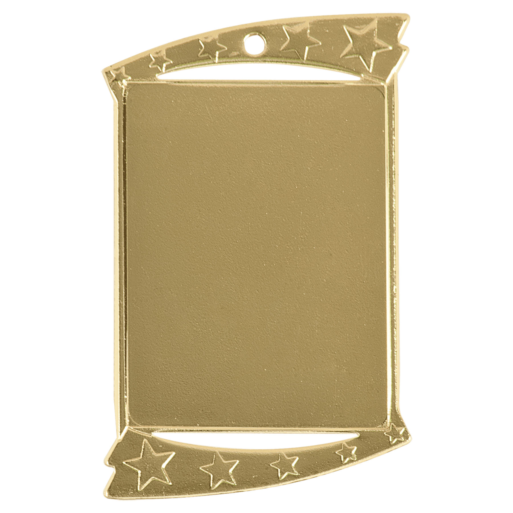 1 3/4" x 2 3/4" Bright Gold Rectangular Insert Holder Medal