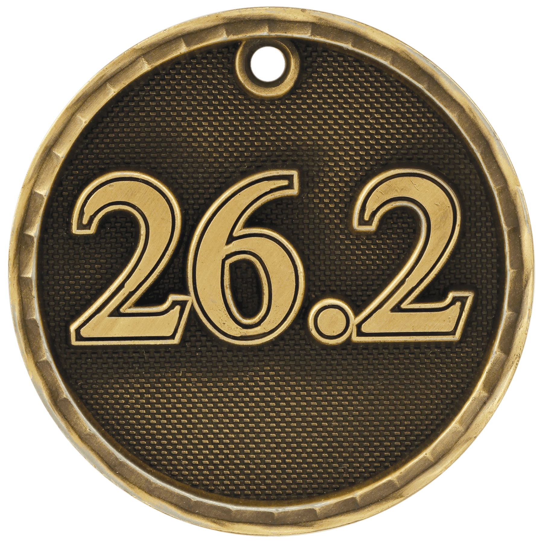 2" Antique Gold 3D Marathon Medal