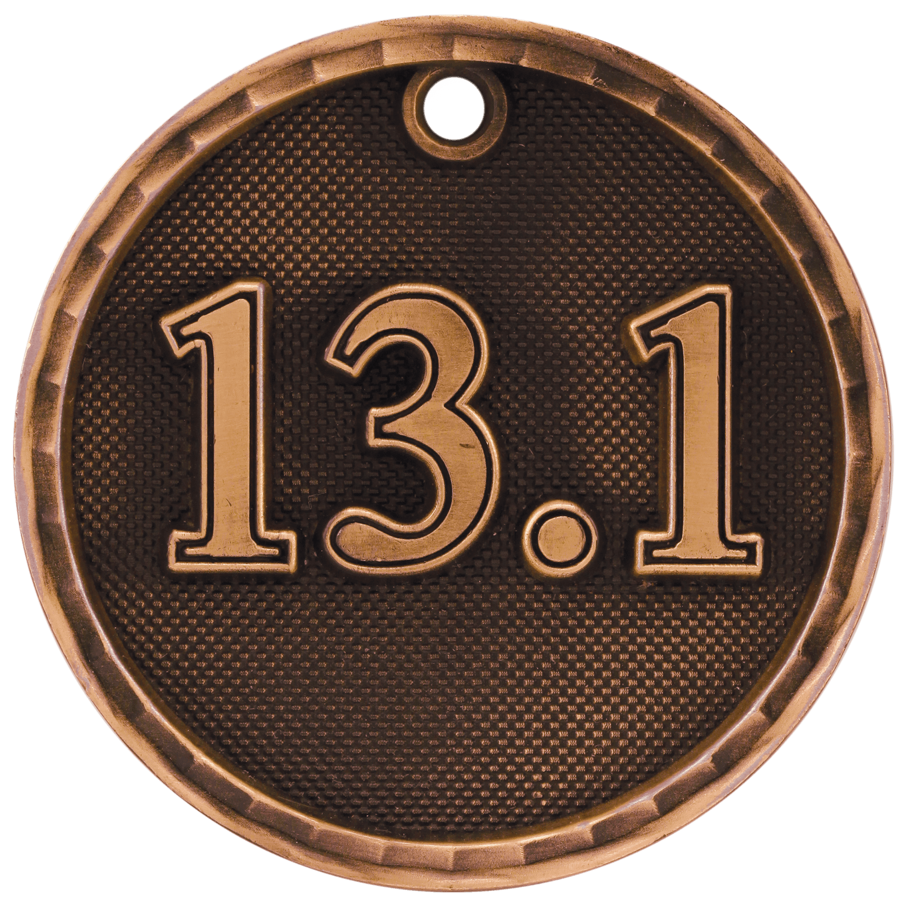 2" Antique Bronze 3D Half Marathon Medal