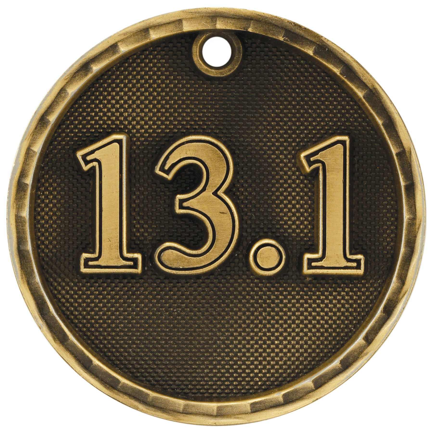 2" Antique Gold 3D Half Marathon Medal