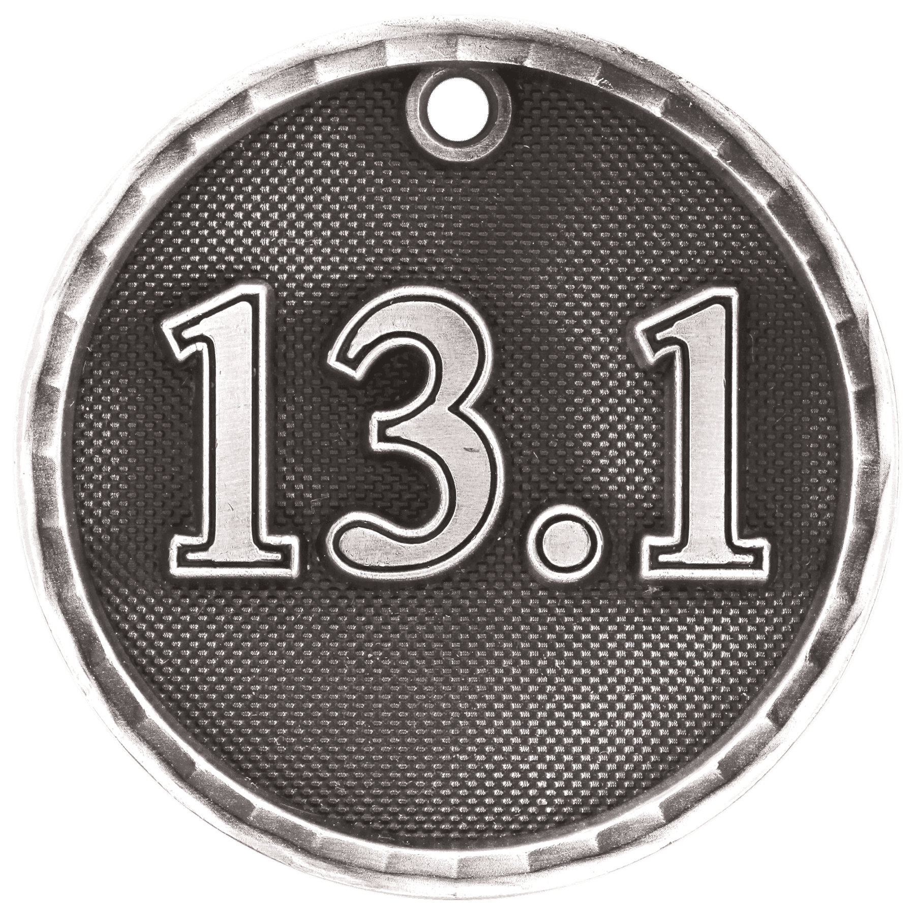 2" Antique Silver 3D Half Marathon Medal