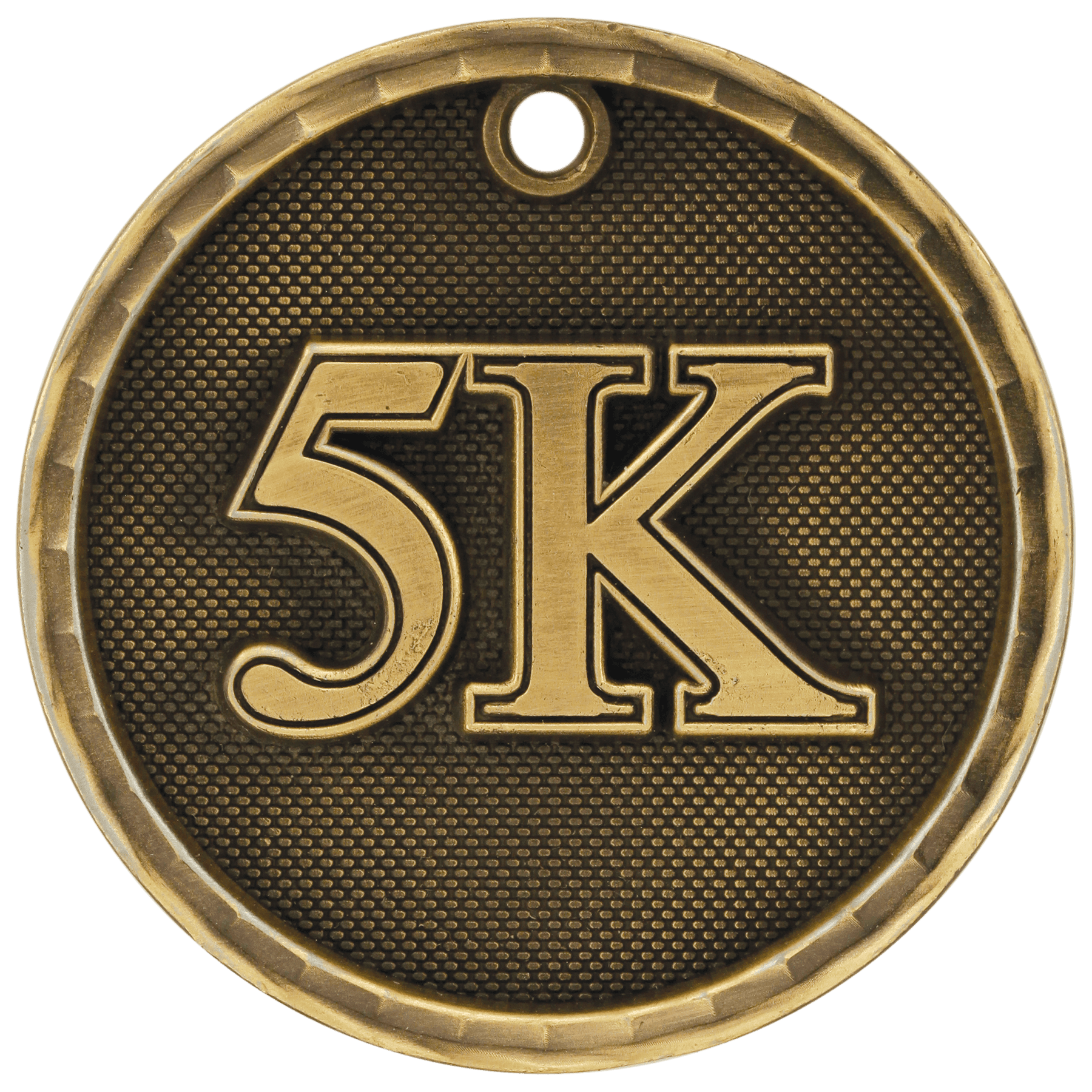 2" Antique Gold 3D 5K Medal