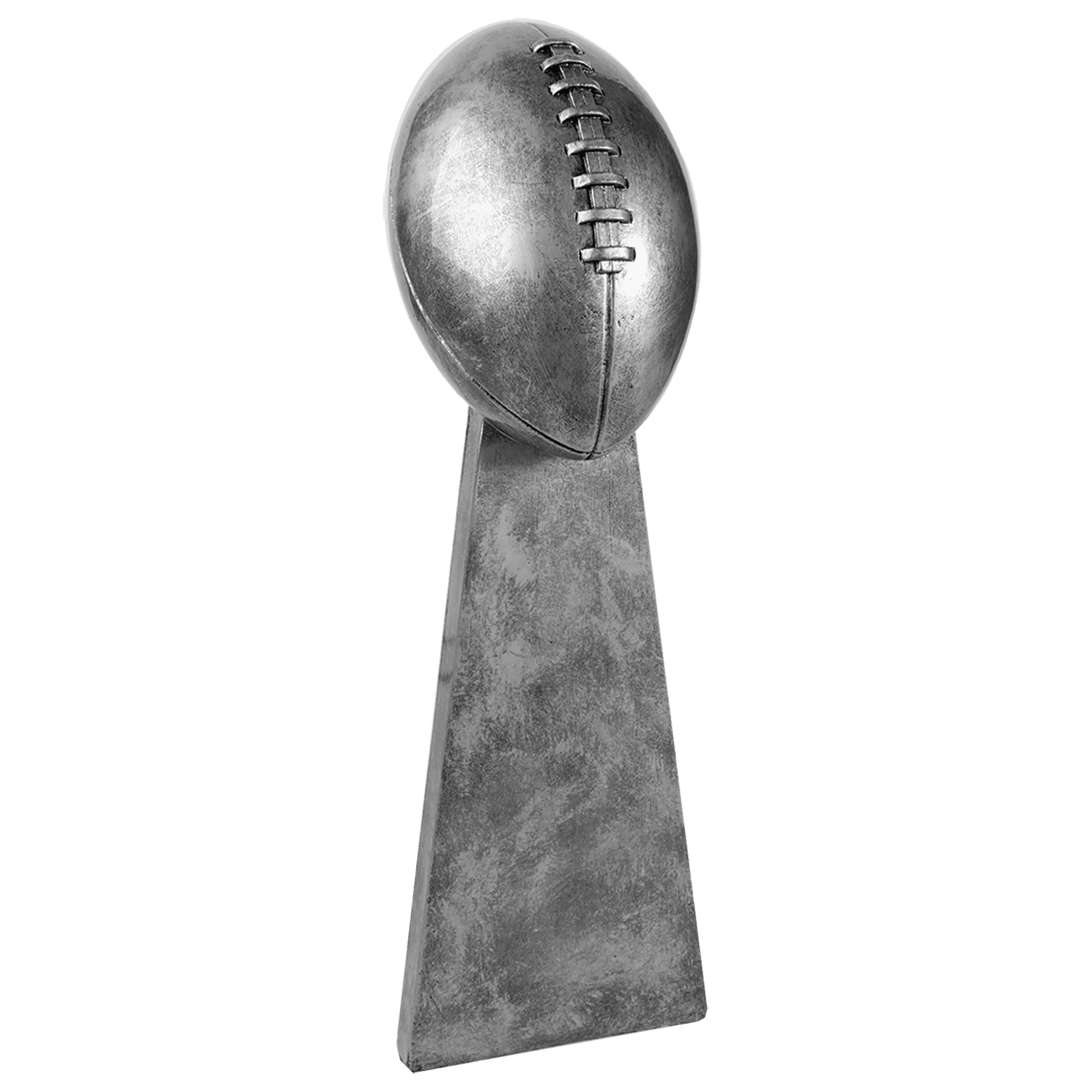 15" Antique Silver Football Resin