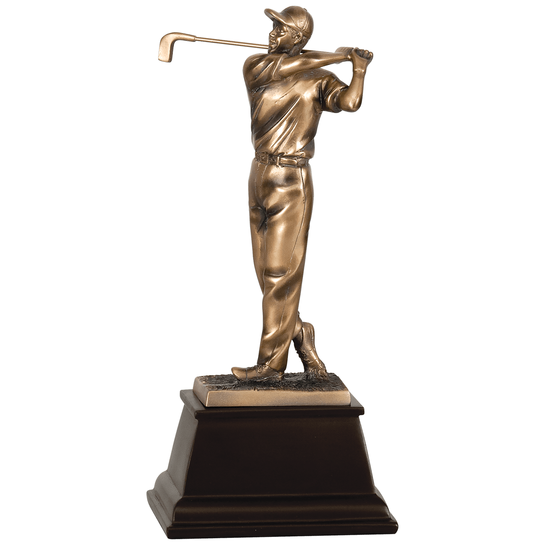 9 3/4" Bronze Male Golf Resin Award