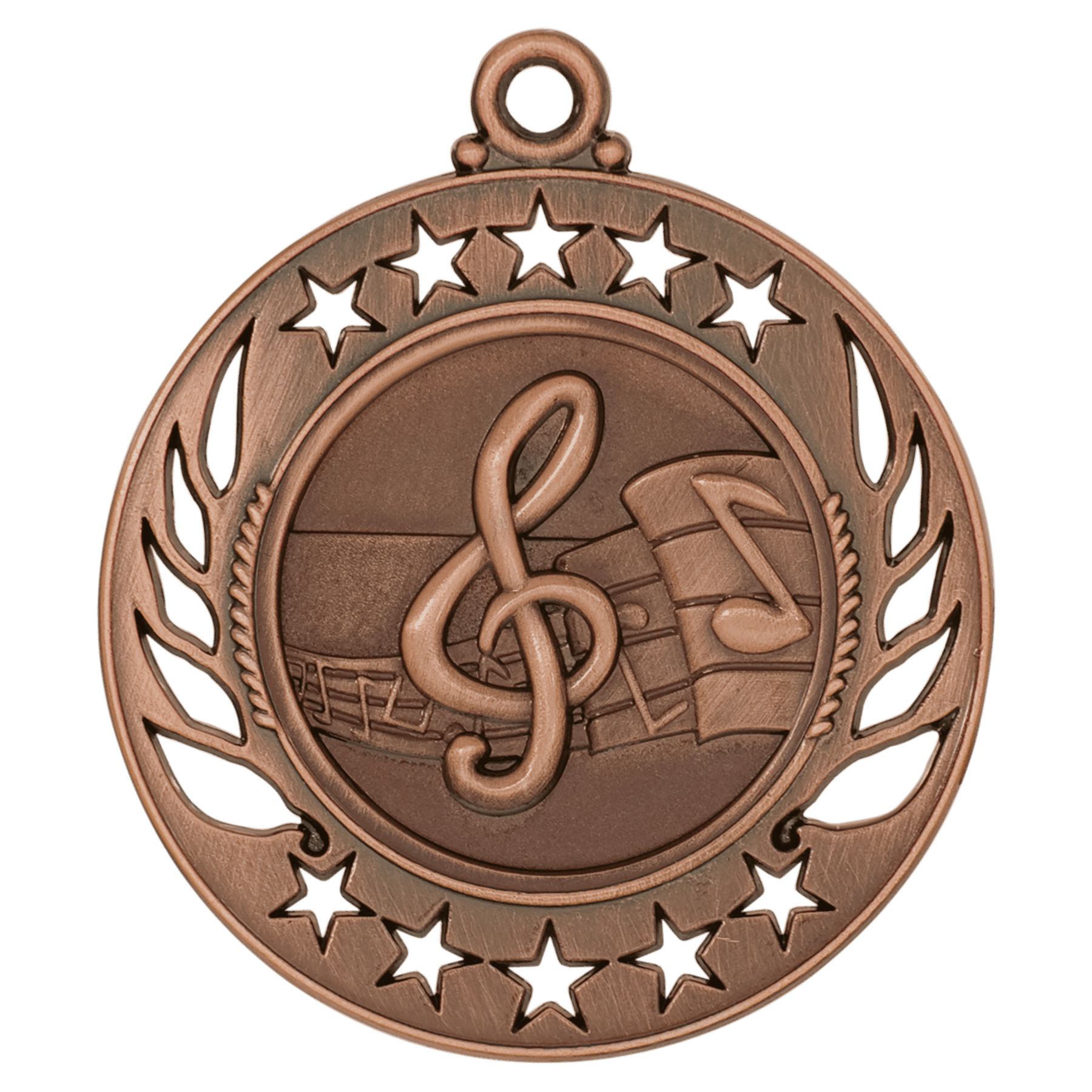 2 1/4" Antique Bronze Music Galaxy Medal