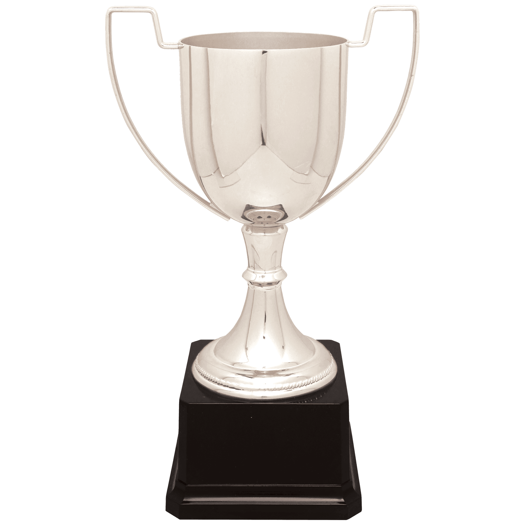 10 1/2" Silver Completed Zinc Cup Trophy on Plastic Base