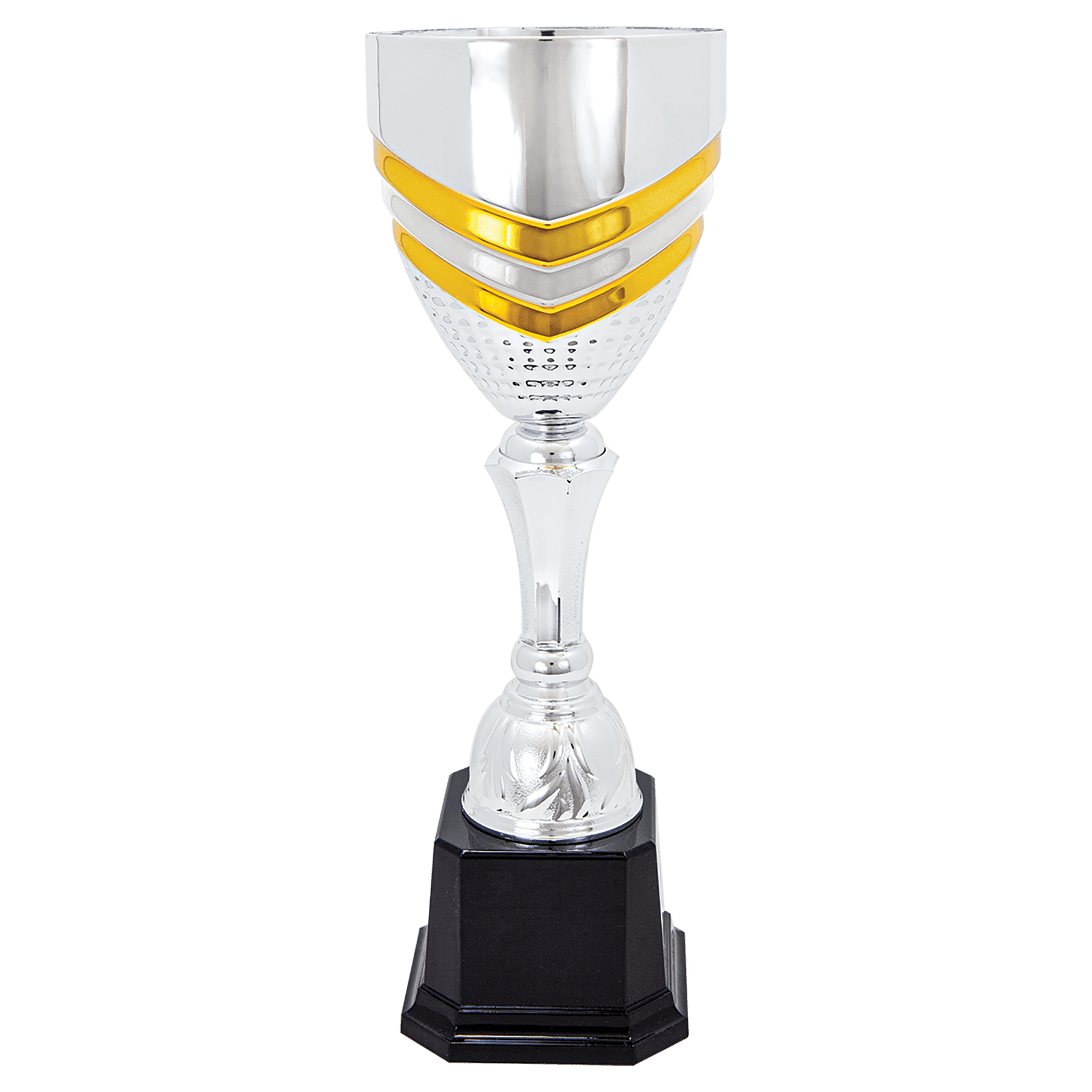13 1/4" Completed Metal Cup Trophy on Plastic Base