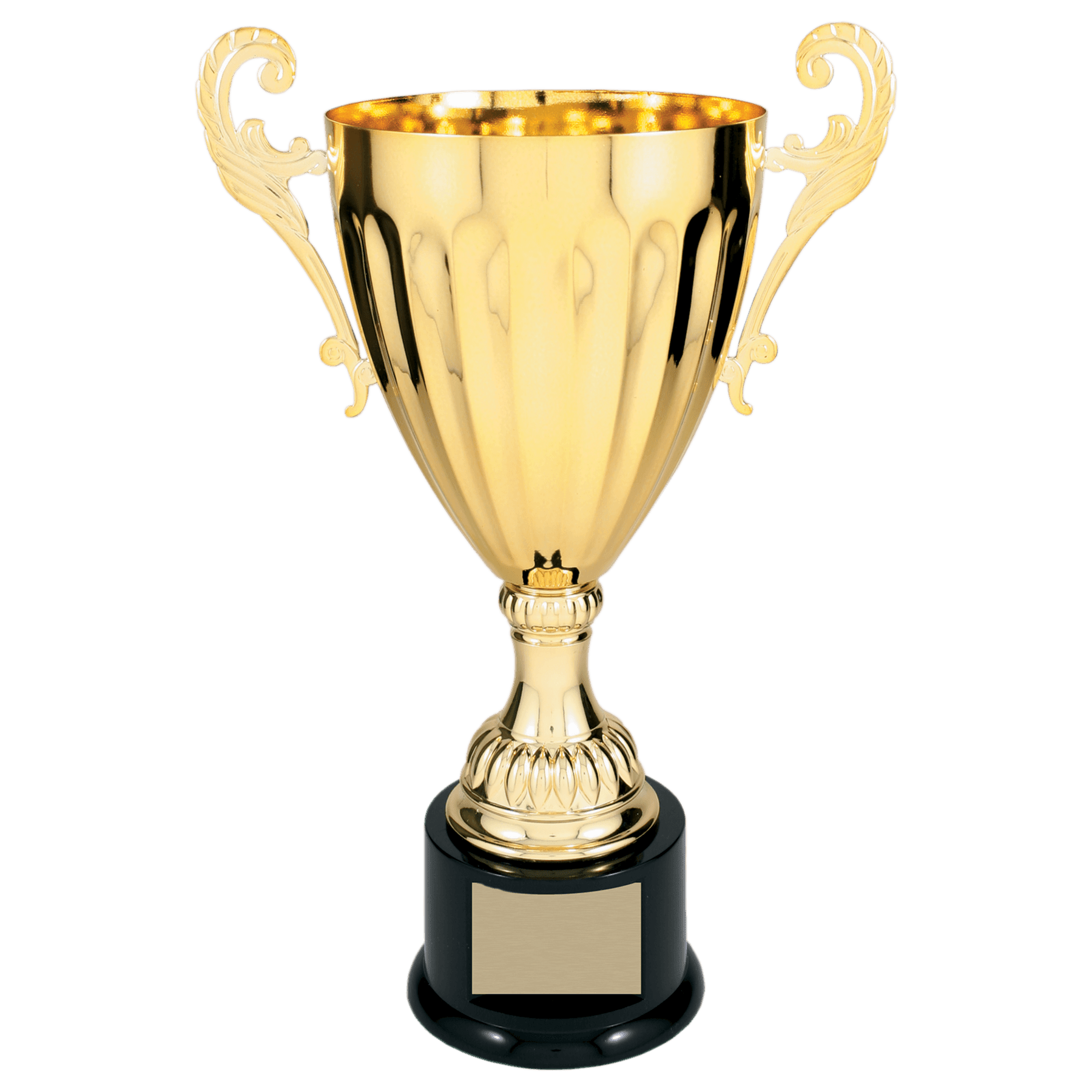 13 1/4" Gold Completed Metal Cup Trophy on Plastic Base