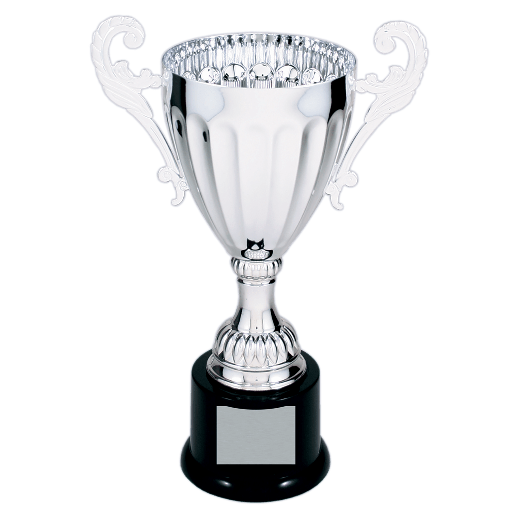 9 3/4" Silver Completed Metal Cup Trophy on Plastic Base