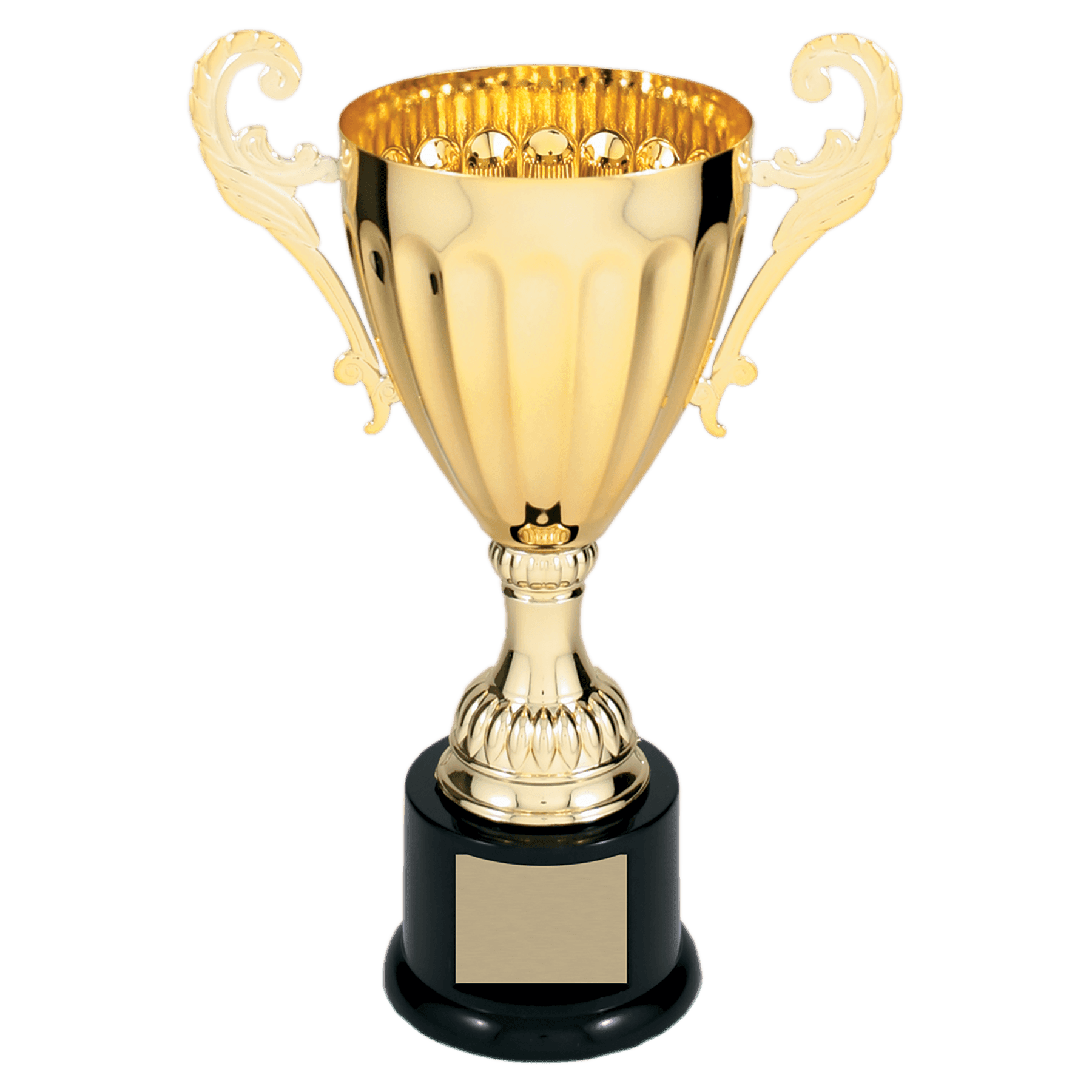 9 3/4" Gold Completed Metal Cup Trophy on Plastic Base