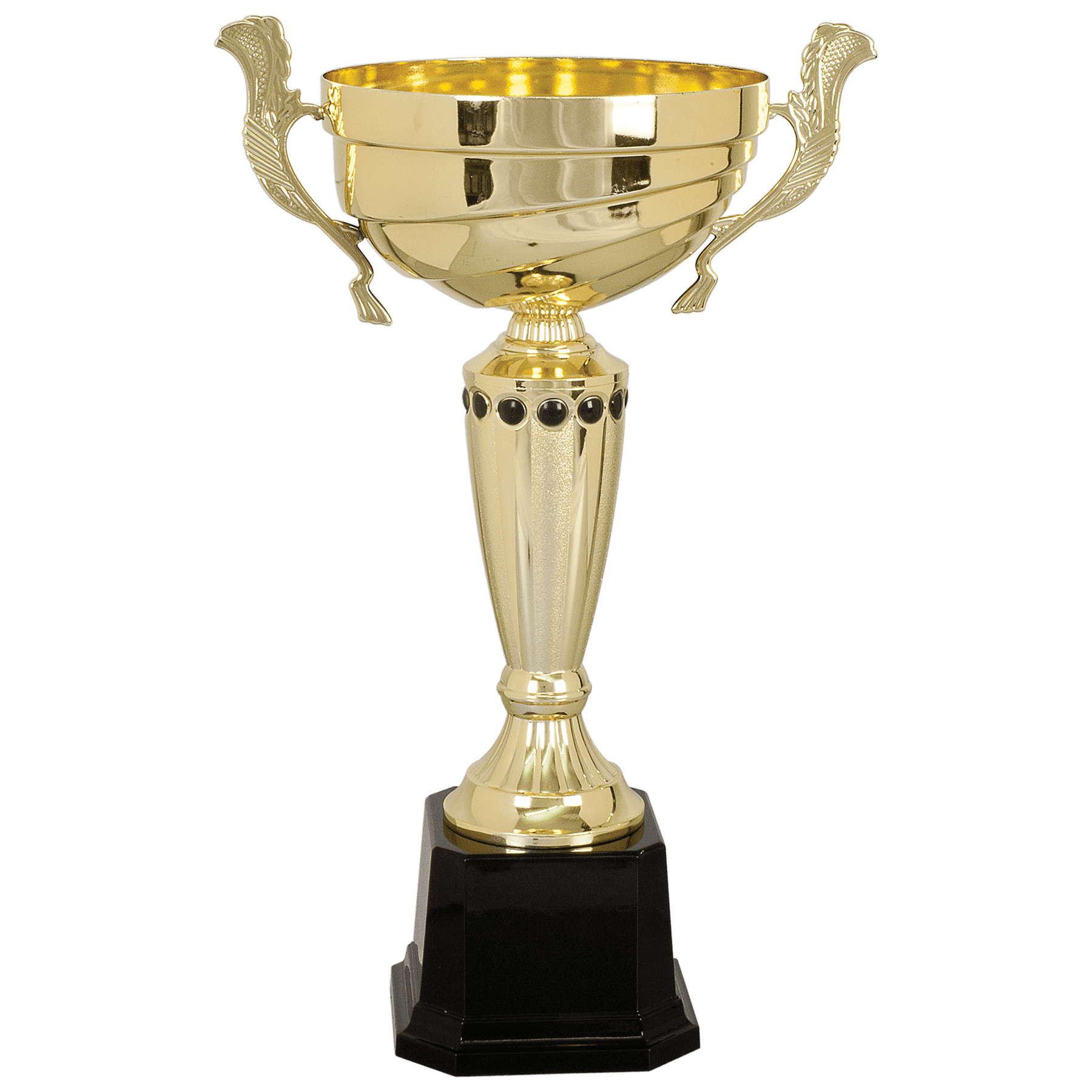 14 1/2" Gold Completed Metal Cup Trophy on Plastic Base