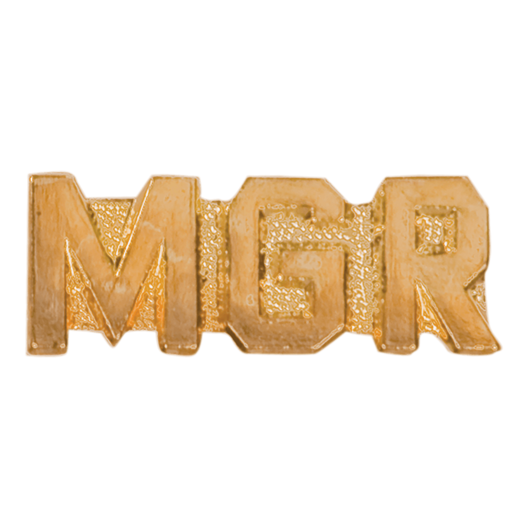 Gold Manager Metal Chenille Letter Insignia