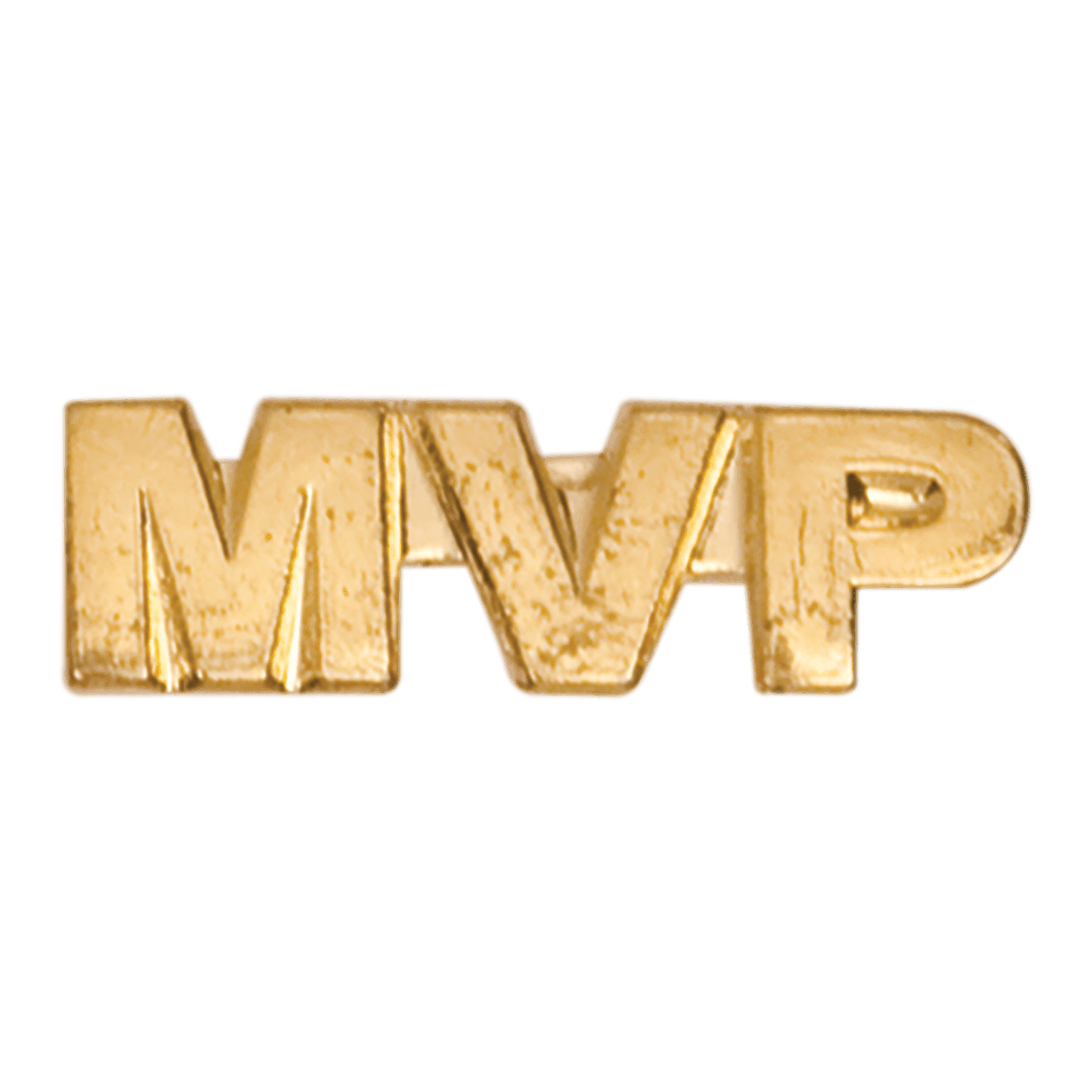 Gold MVP Metal Chenille Letter Insignia
