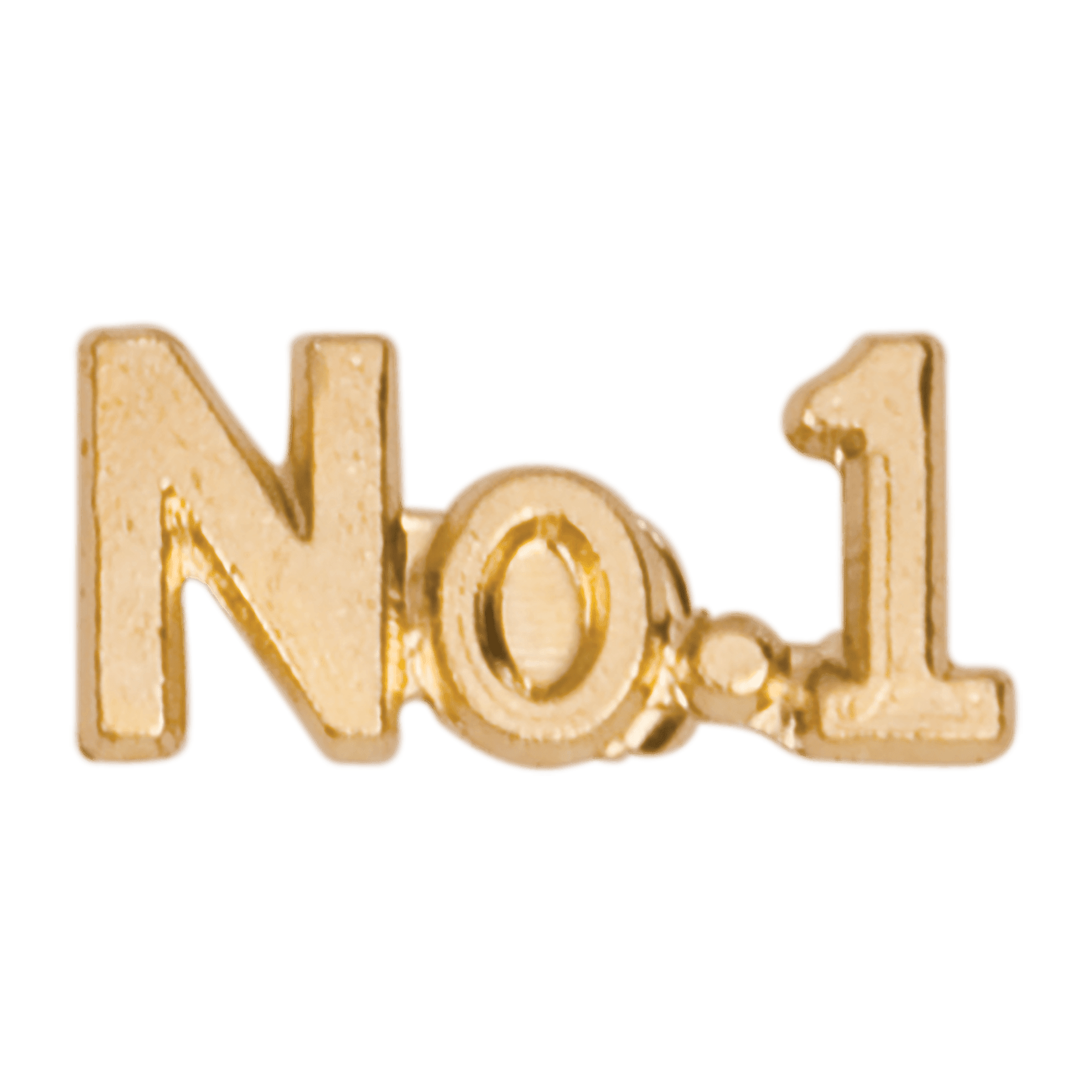 Gold #1 Metal Chenille Letter Insignia