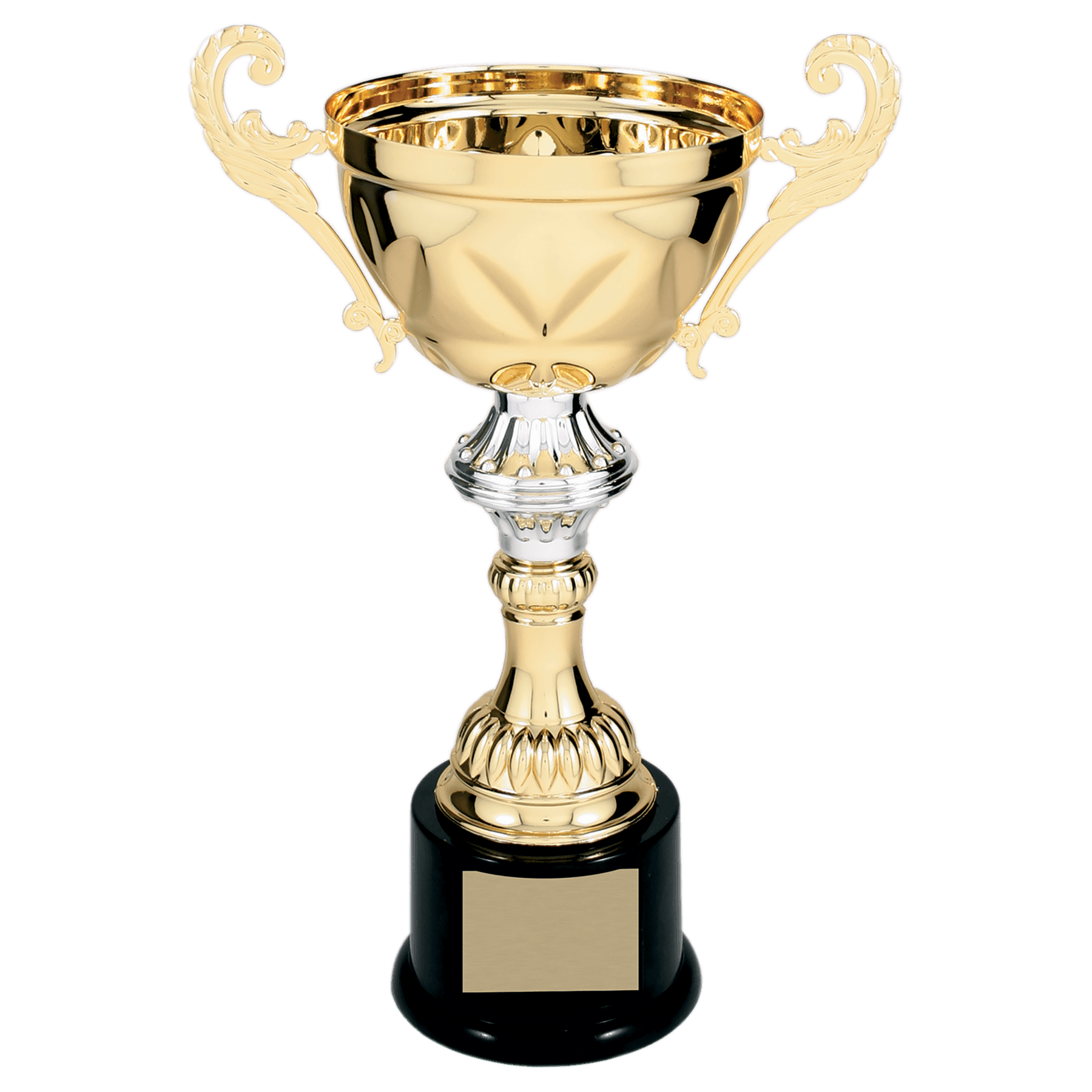 11 1/2" Gold Completed Metal Cup Trophy on Plastic Base