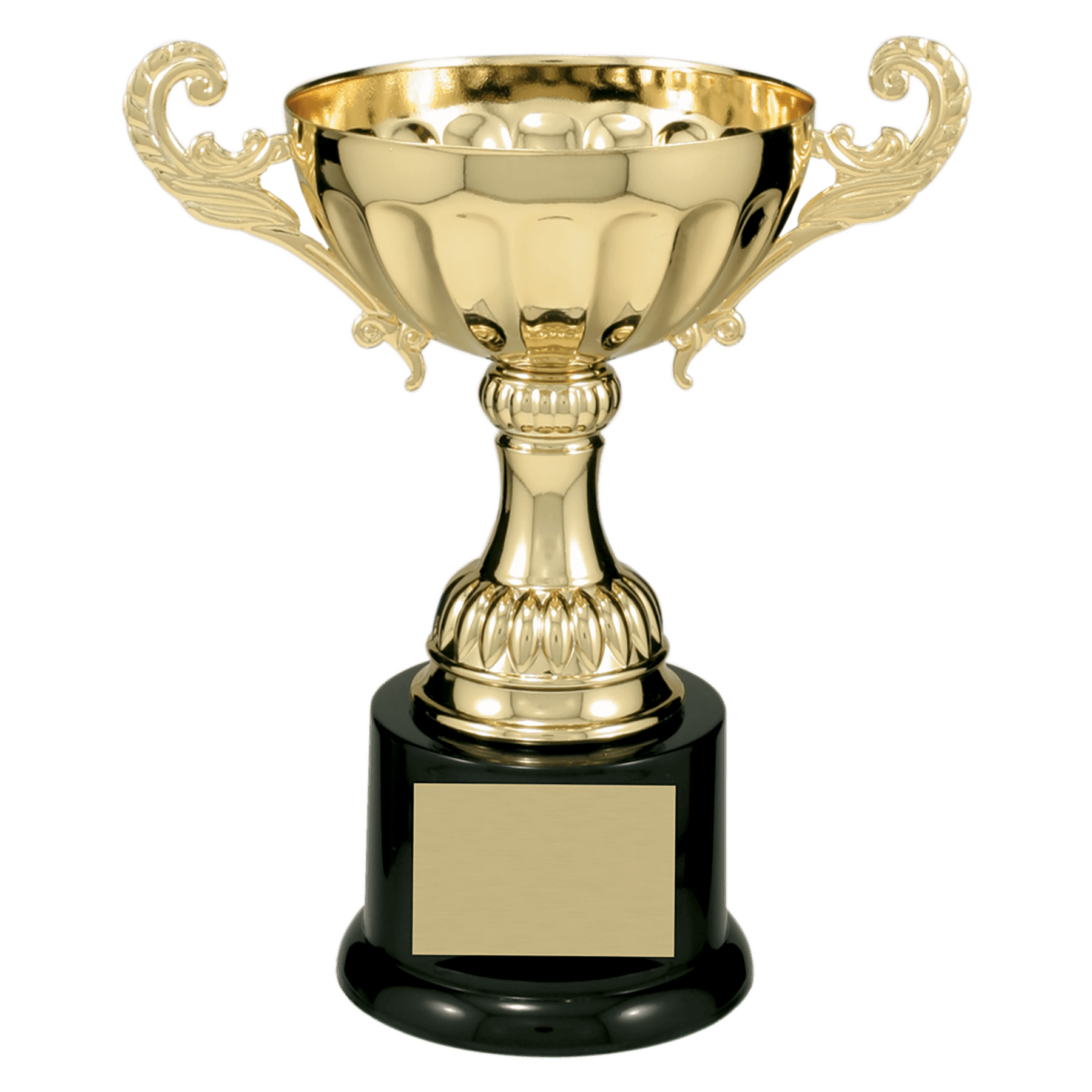 7 1/2" Gold Completed Metal Cup Trophy on Plastic Base
