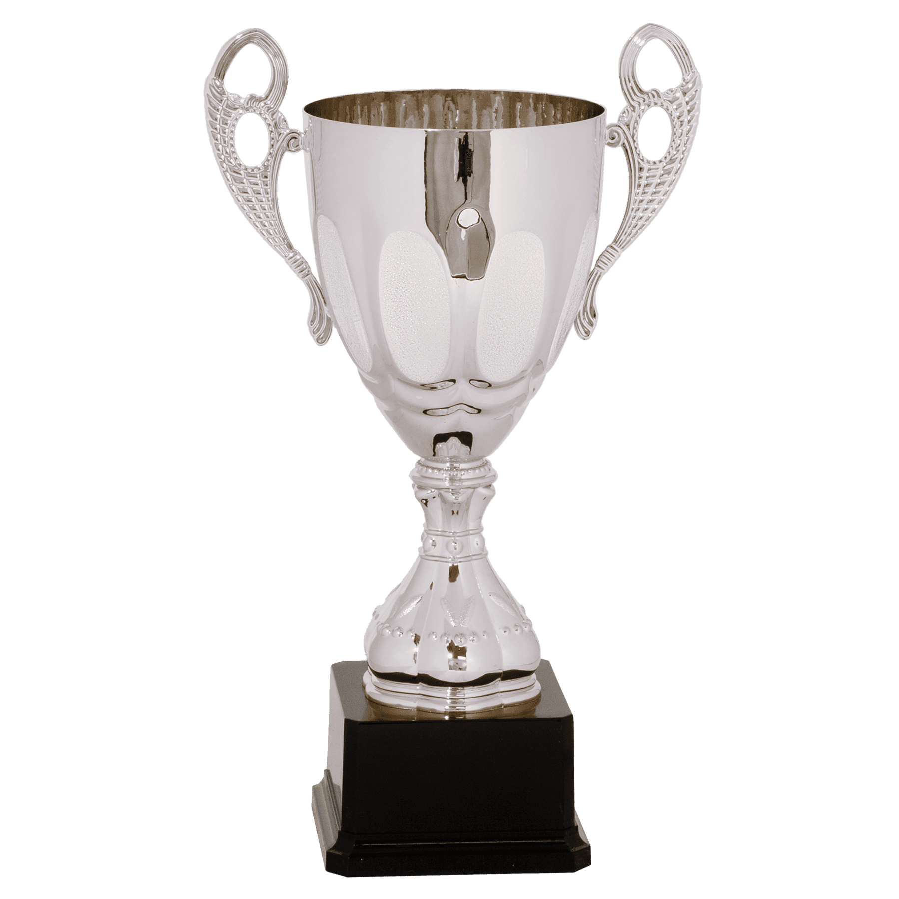 13" Silver Completed Metal Cup Trophy on Plastic Base
