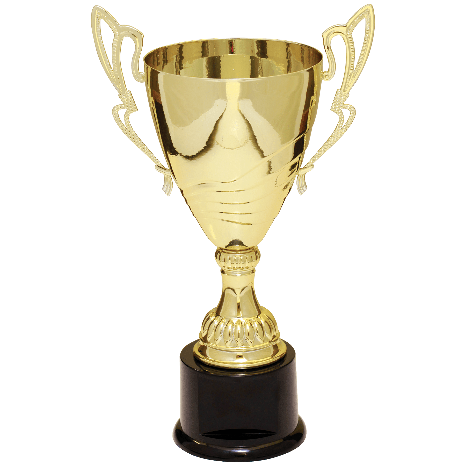 12" Gold Completed Metal Cup Trophy on Plastic Base