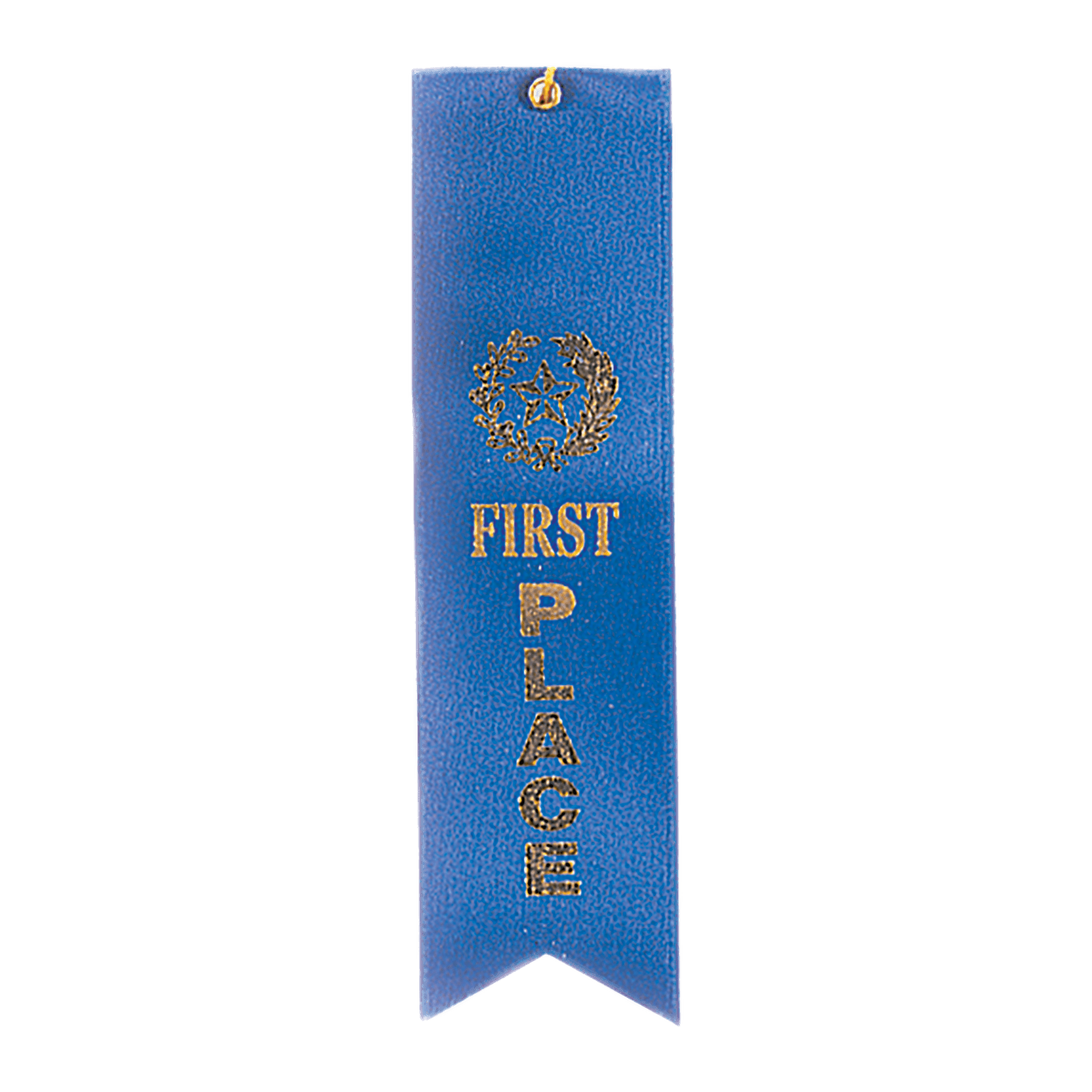 Blue 1st Place Carded Ribbon with String