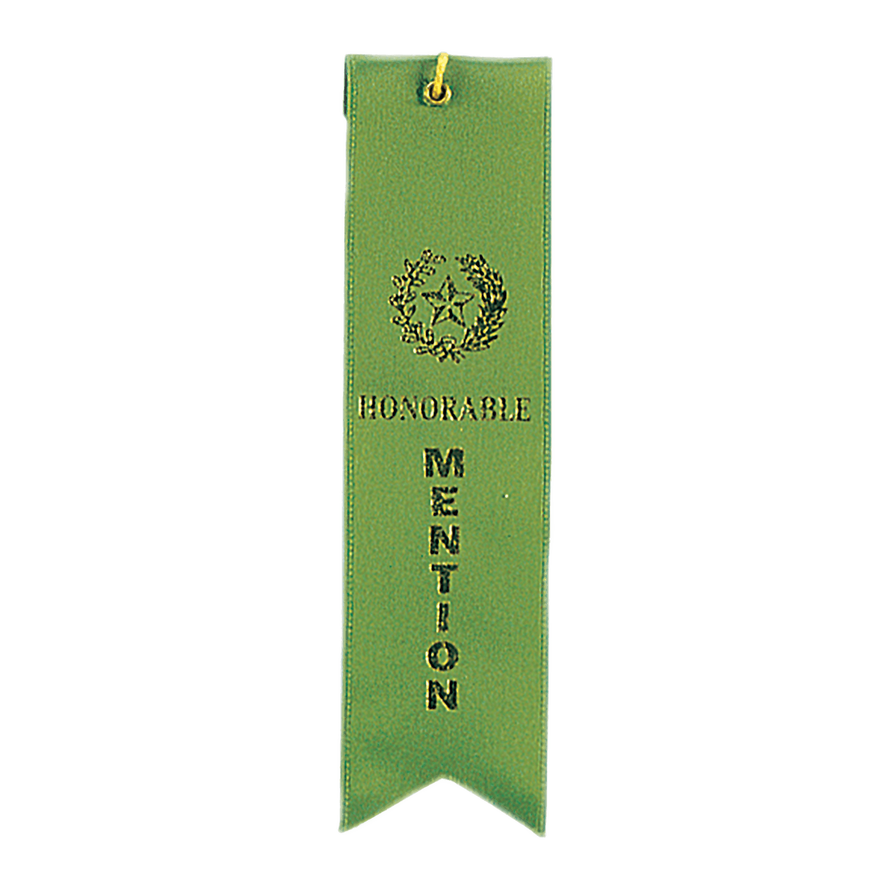 Honorable Mention Green Carded Ribbon with String