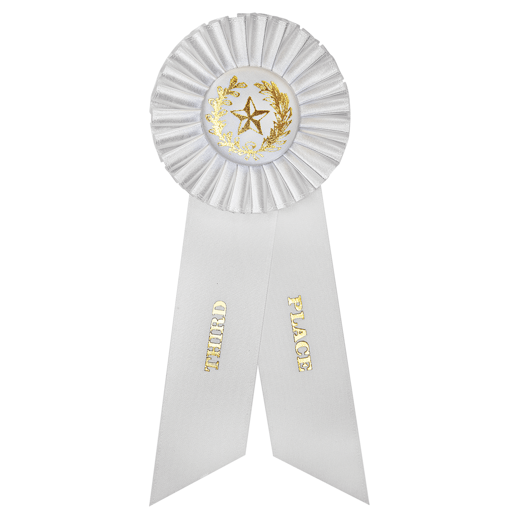 White 3rd Place Rosette Ribbon