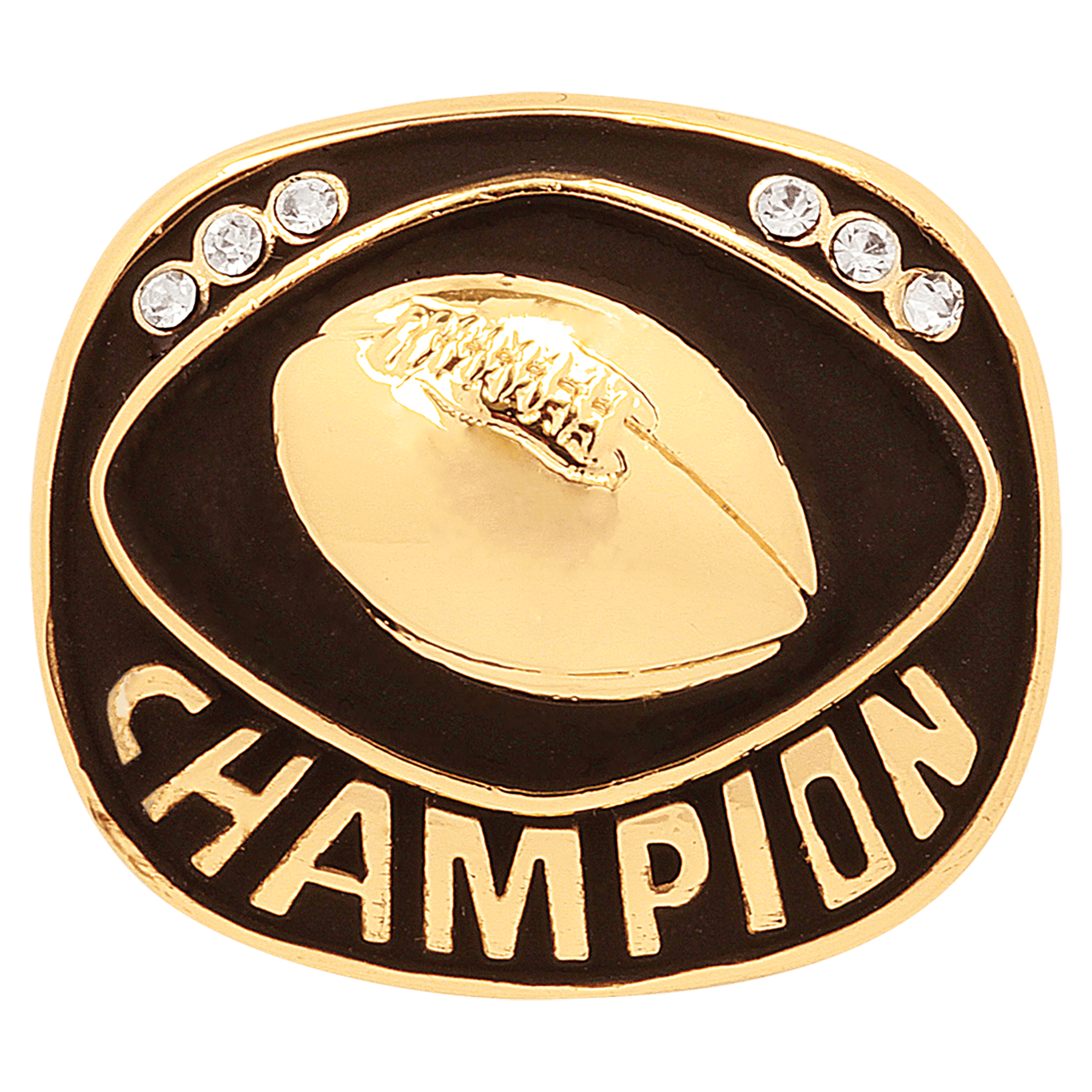 Gold Football Champion Ring Insert