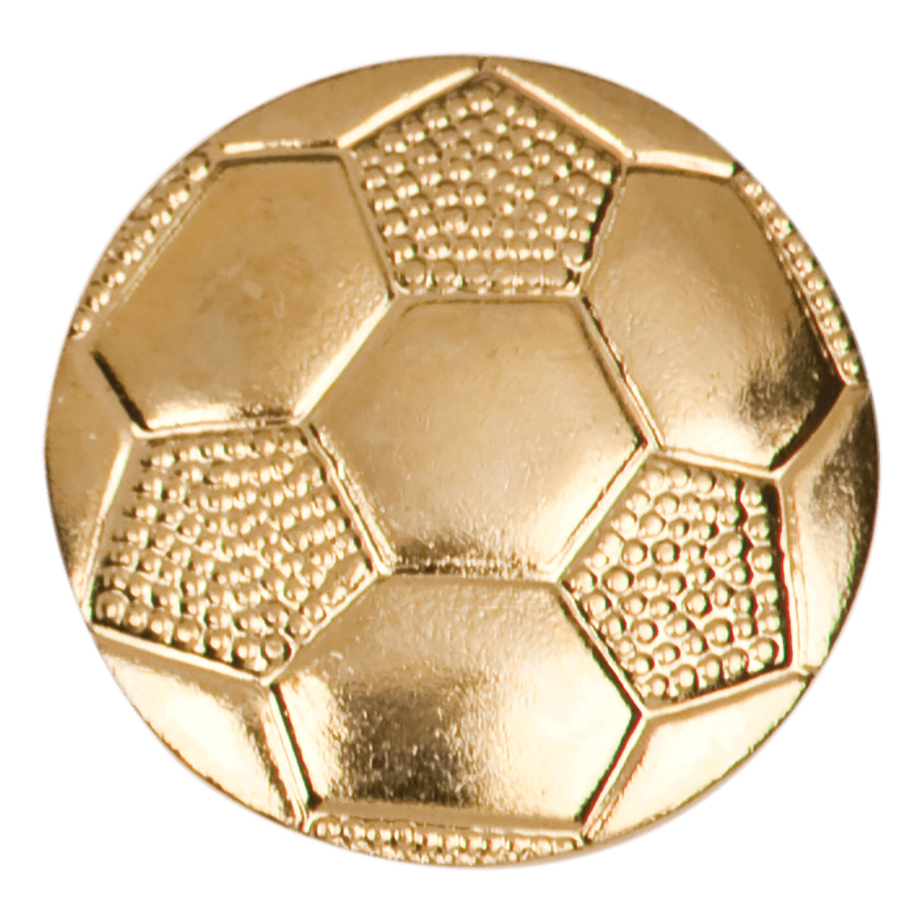 Gold Soccer Metal Chenille Letter Insignia
