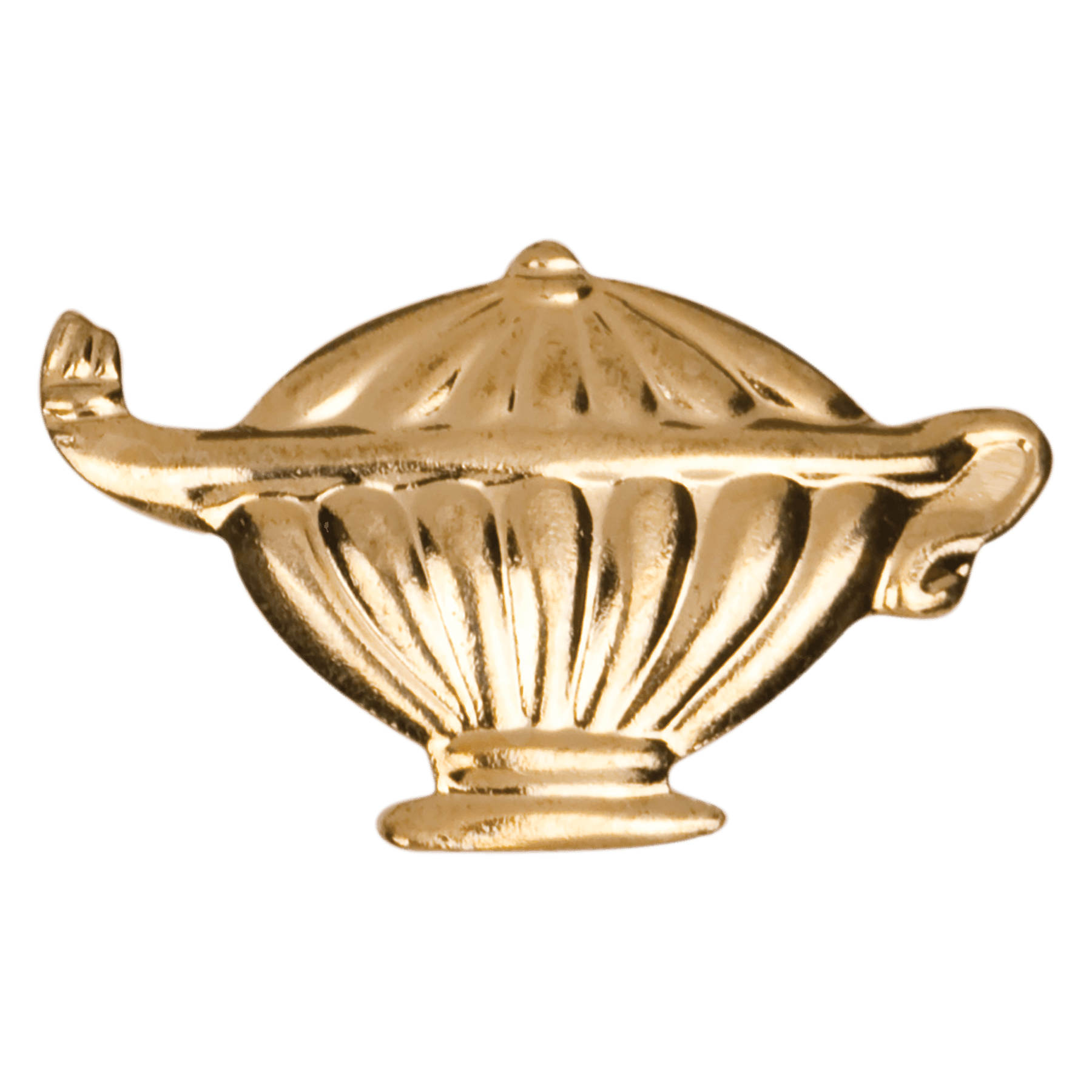 Gold Lamp of Knowledge Metal Chenille Letter Insignia