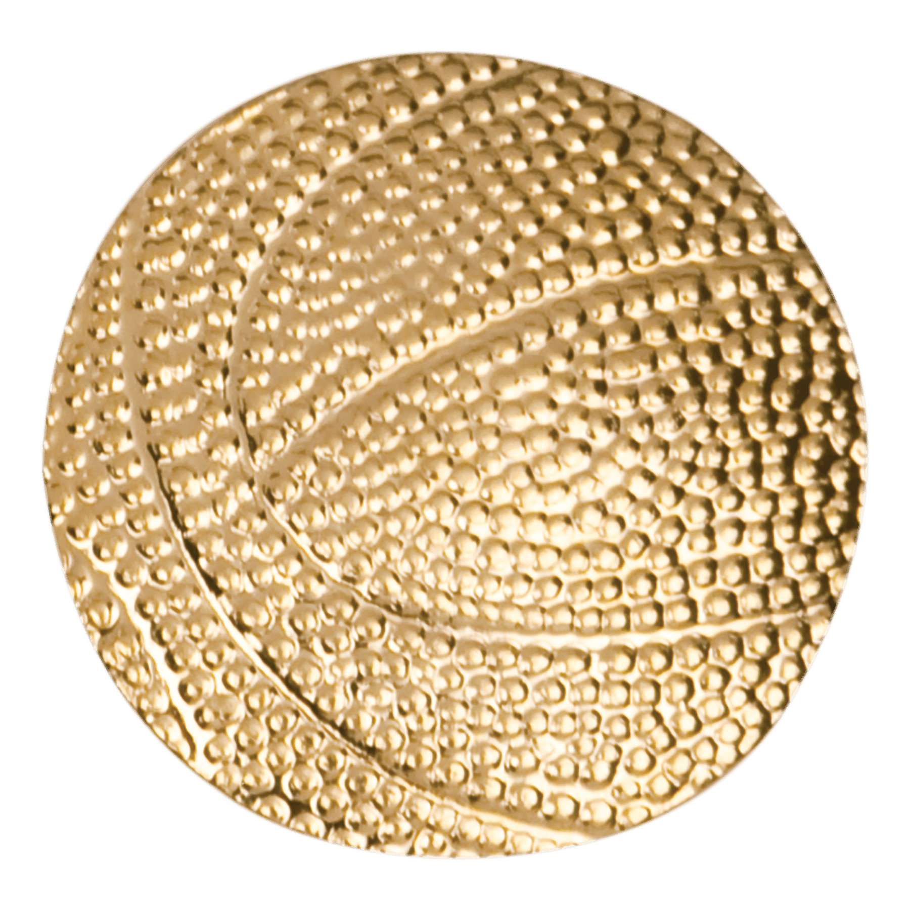 Gold Basketball Metal Chenille Letter Insignia