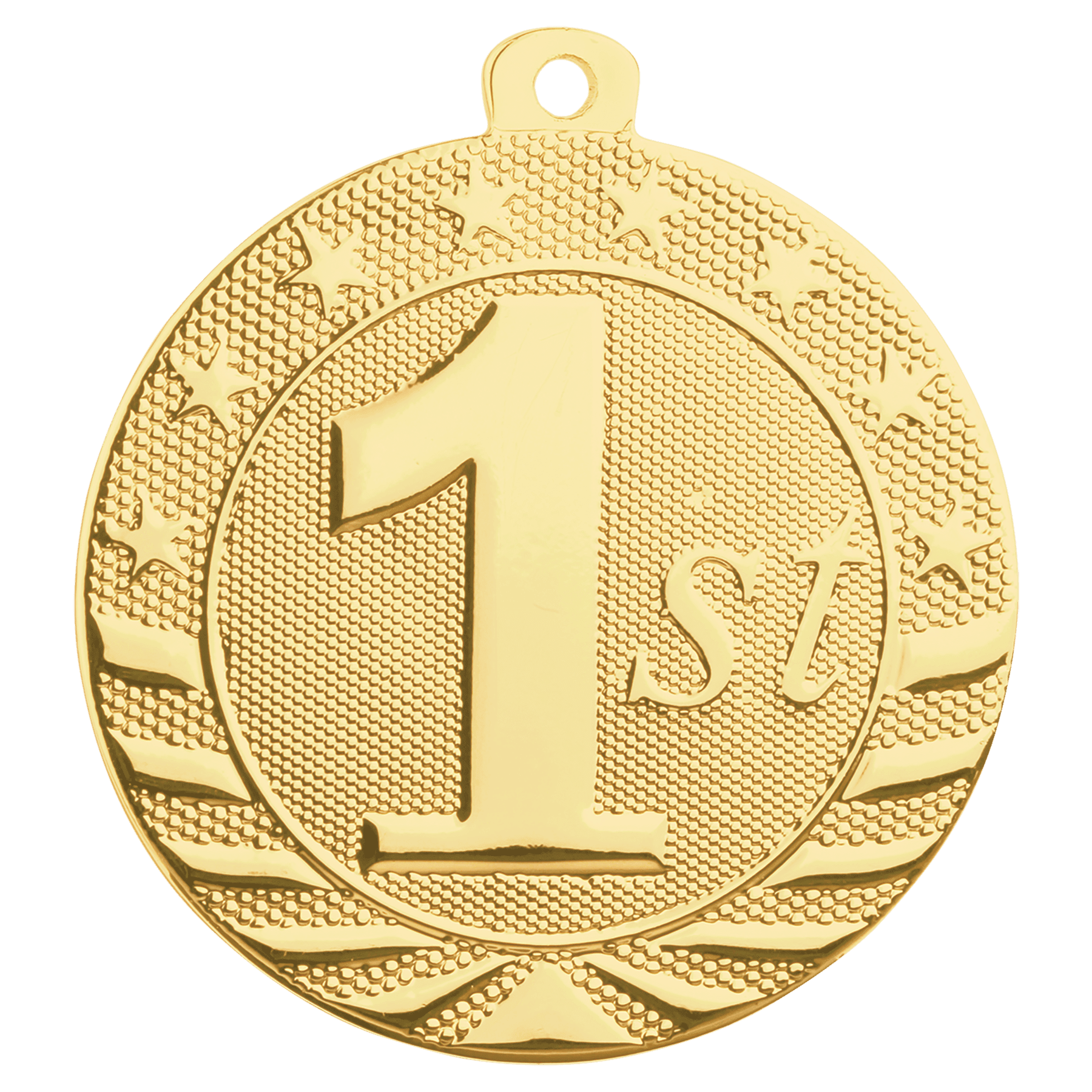 2" Bright Gold 1st Place Starbrite Medal