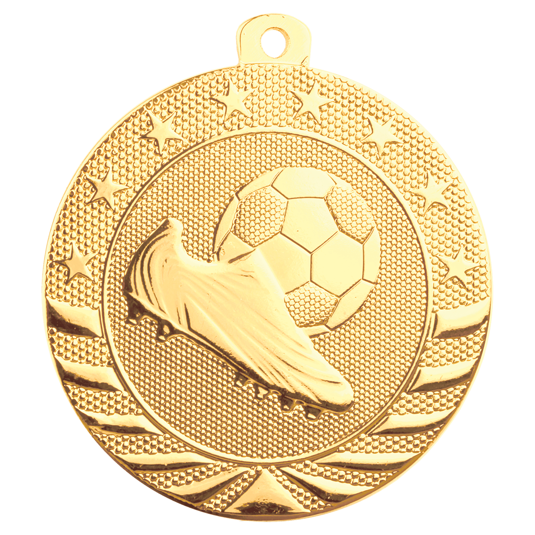 2" Bright Gold Soccer Starbrite Medal