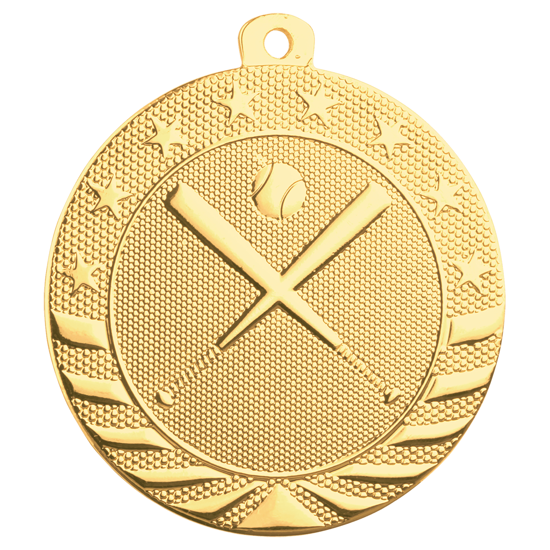 2" Bright Gold Baseball/Softball Starbrite Medal